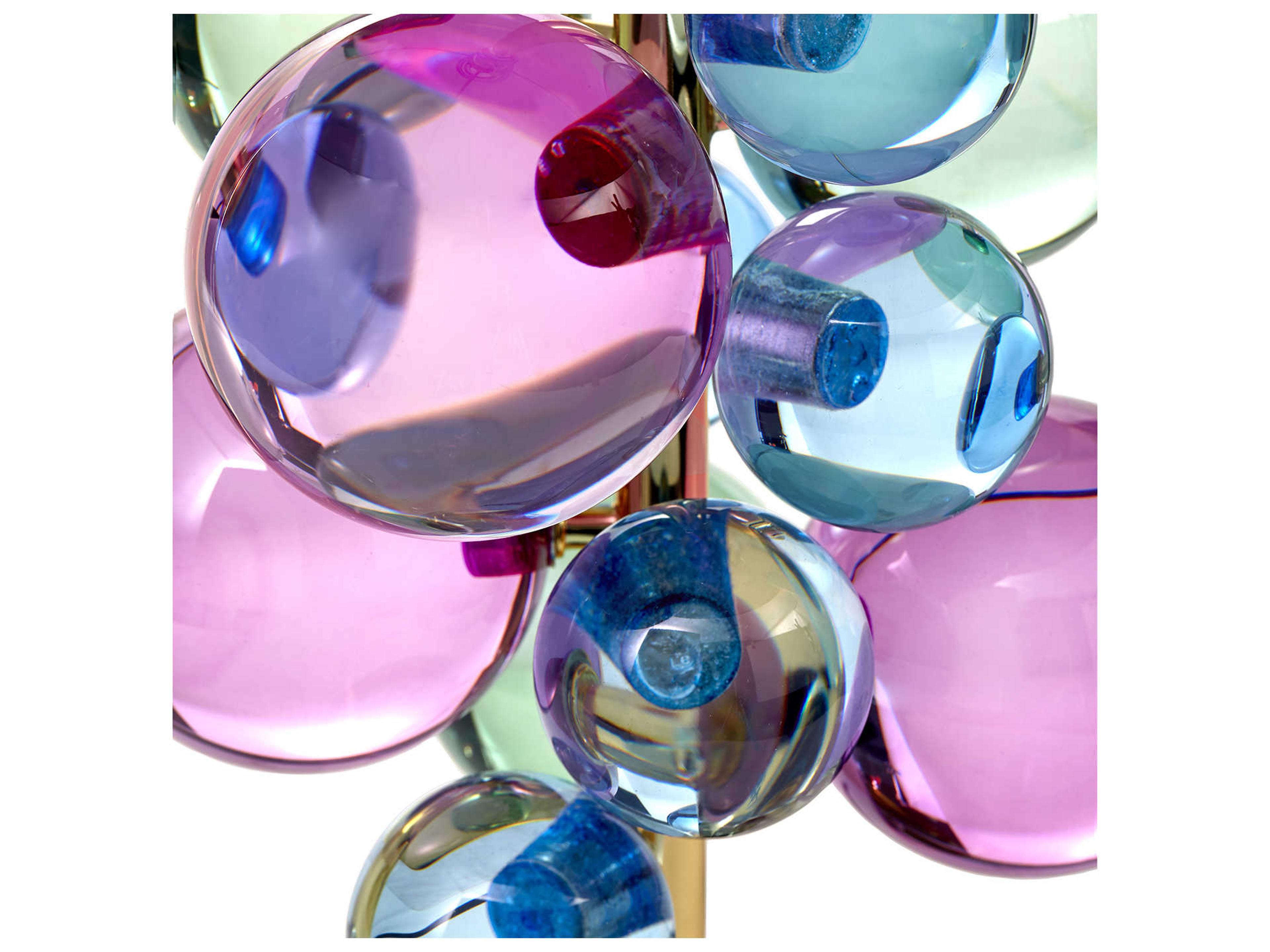 Jonathan Adler Globo Multi Brass Blue Buffet Lamp