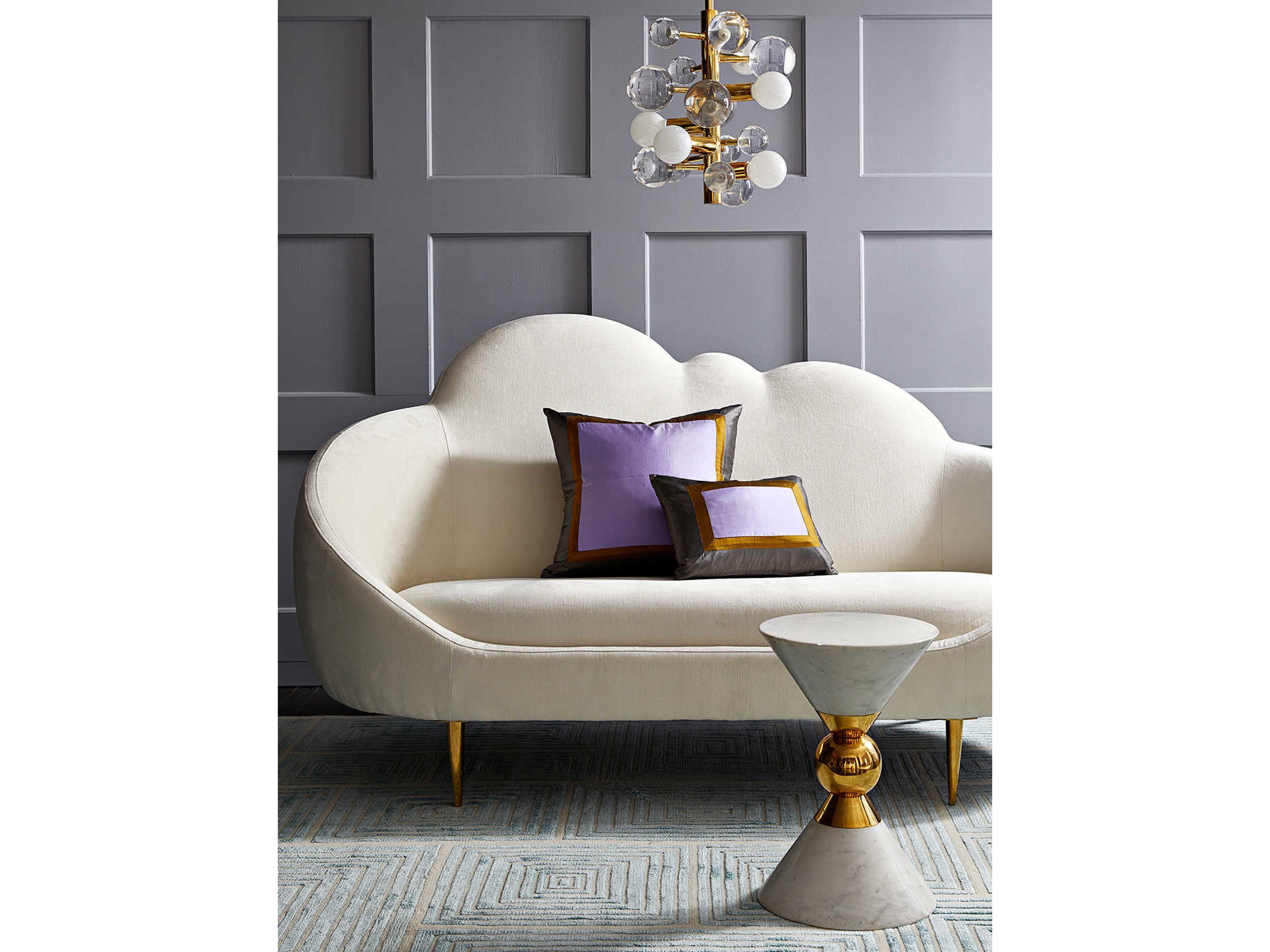 Jonathan Adler Globo 5-Light Clear Antique Brass Gold Globe Pendant