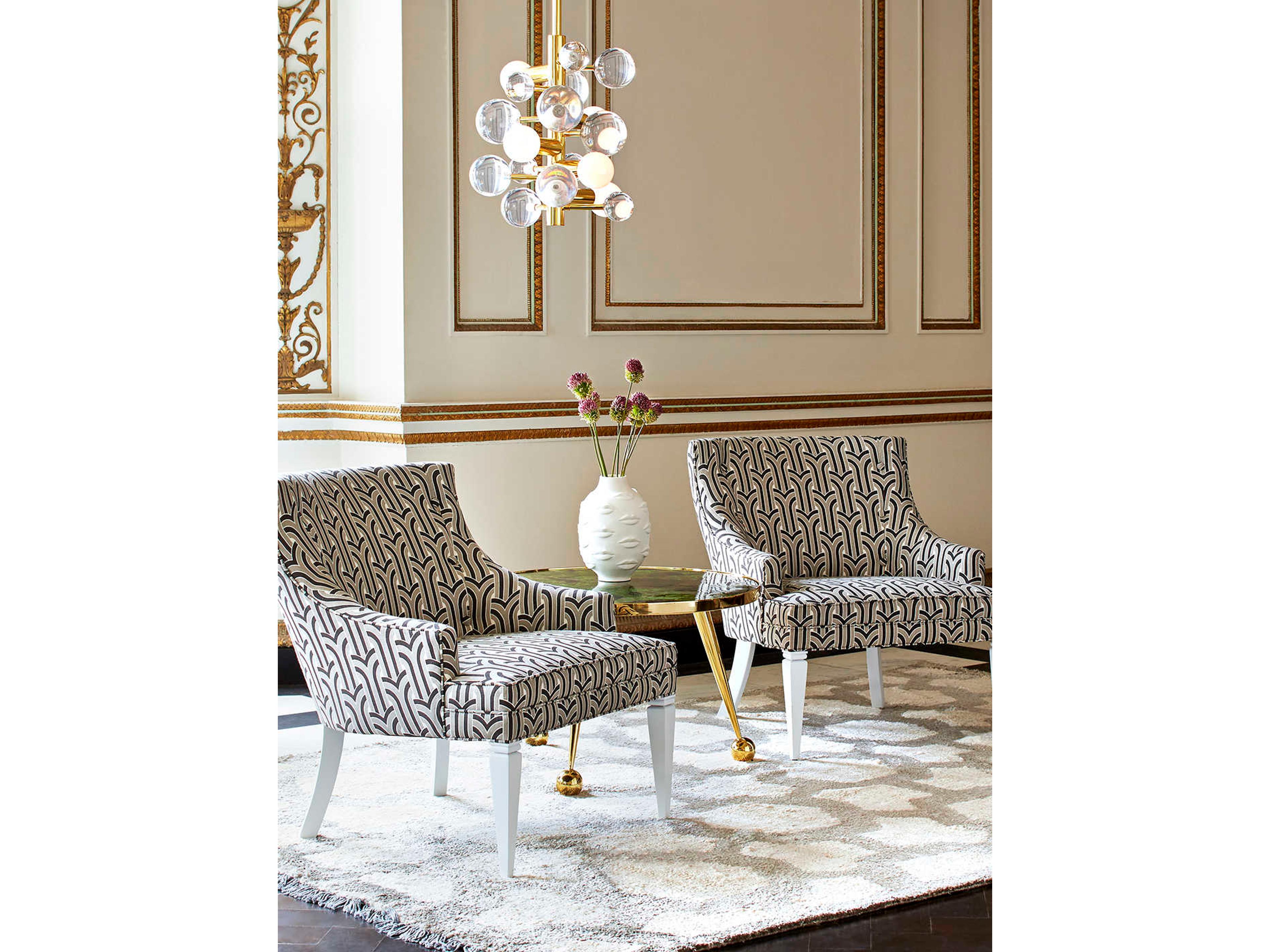 Jonathan Adler Globo 5-Light Clear Antique Brass Gold Globe Pendant