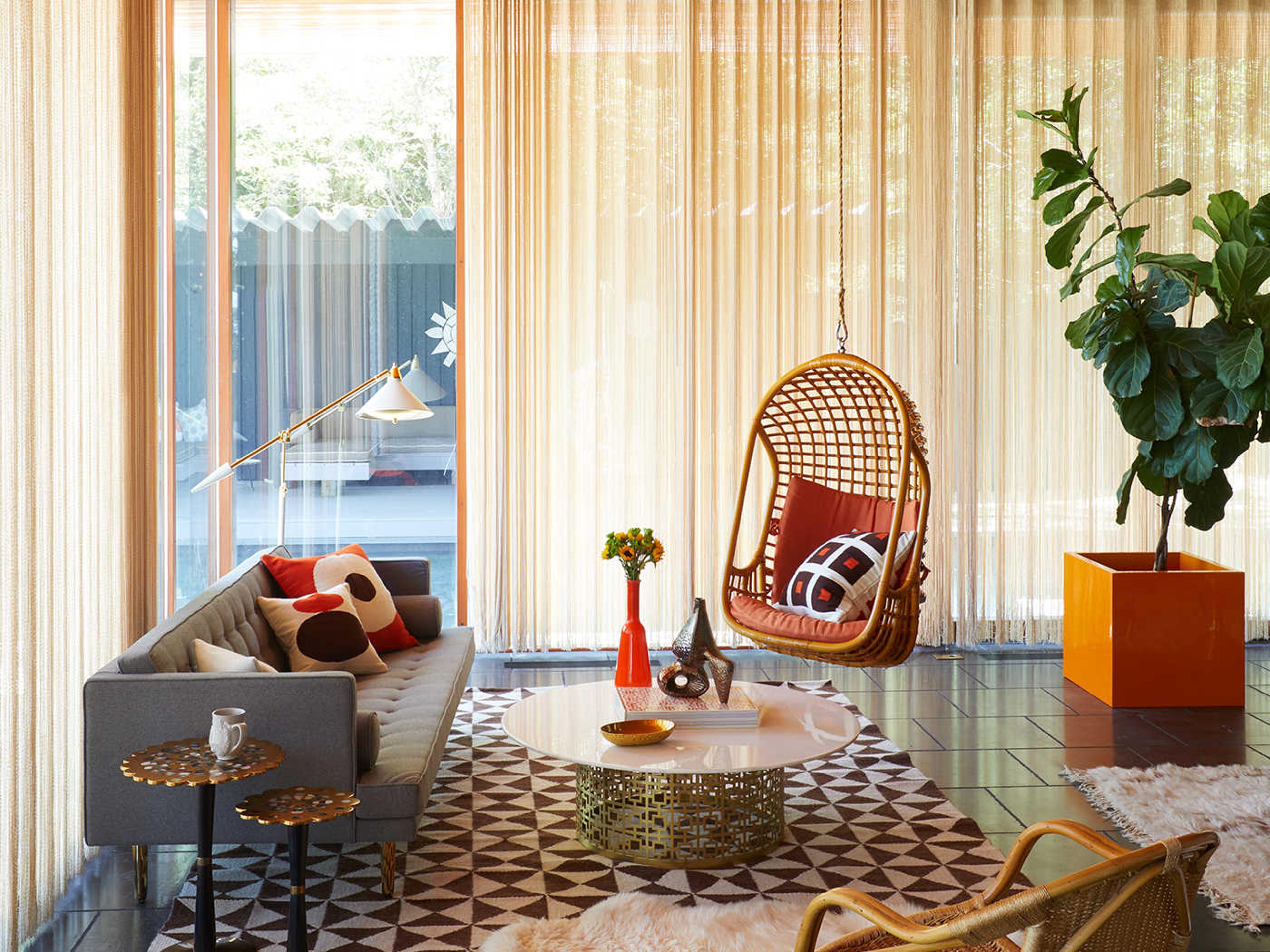 Jonathan Adler Maxime Brass Antique White Floor Lamp