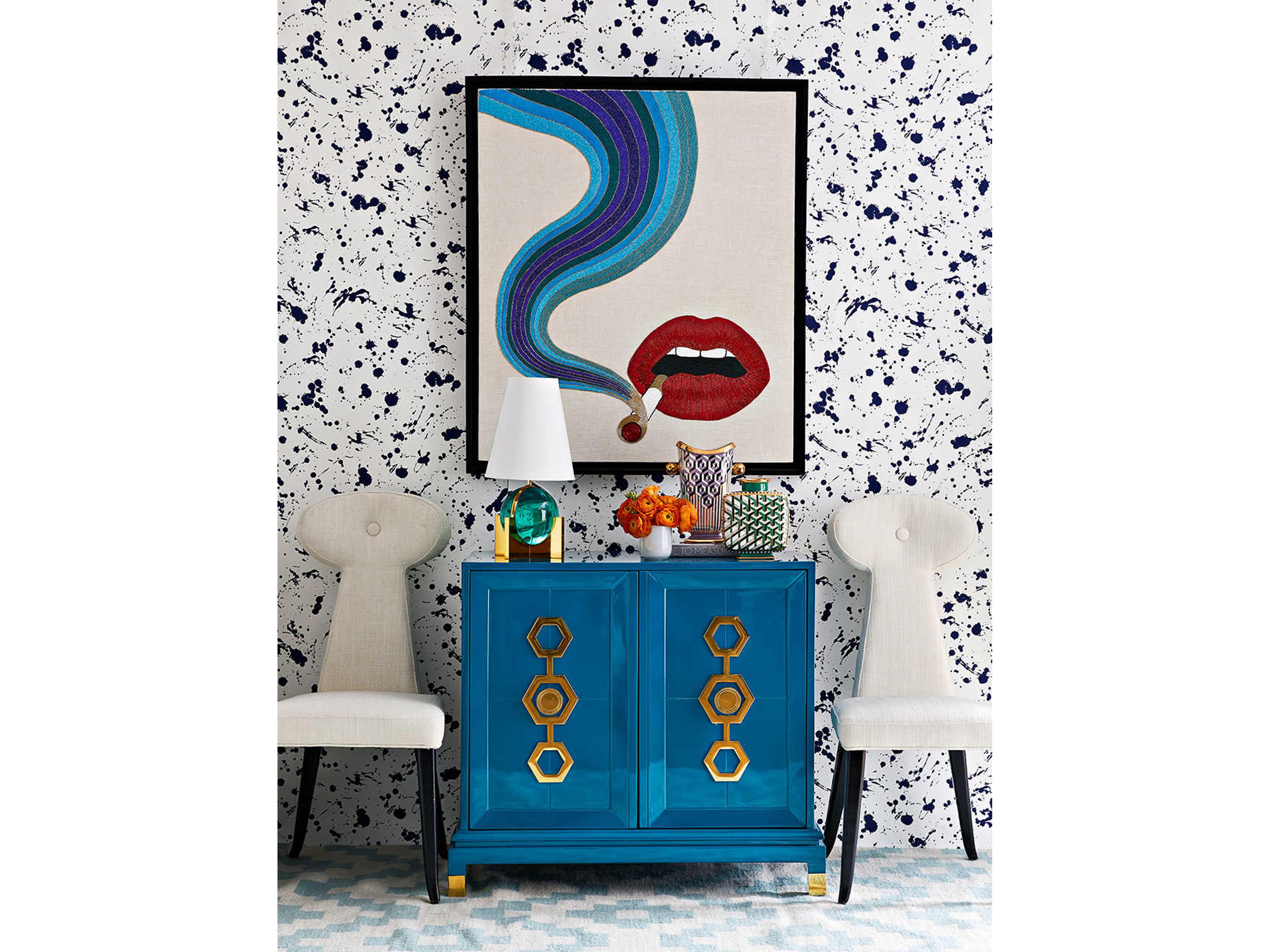 Jonathan Adler Globo Emerald Brass Green Table Lamp