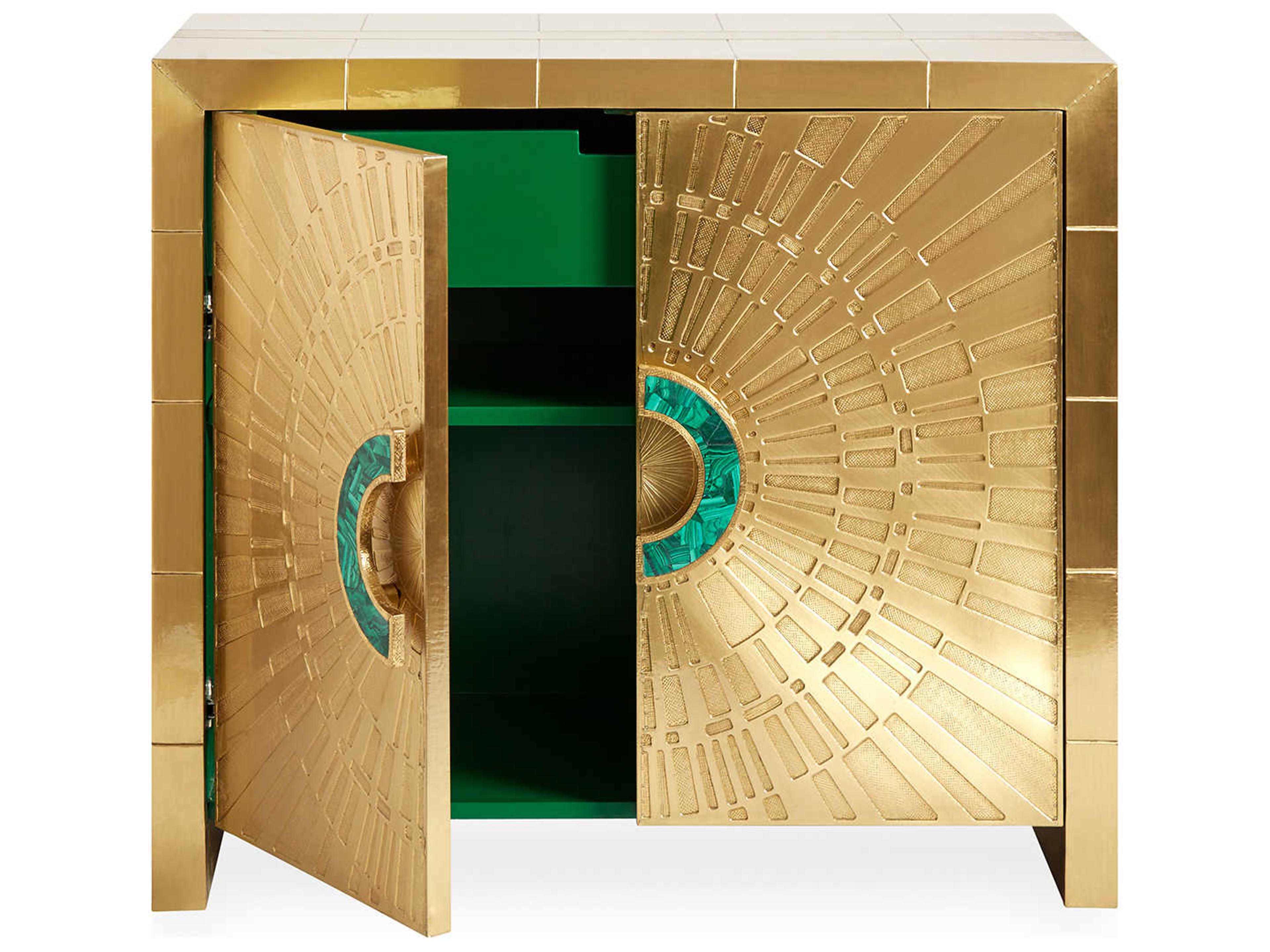 Jonathan Adler Talitha Brass Gold Accent Chest
