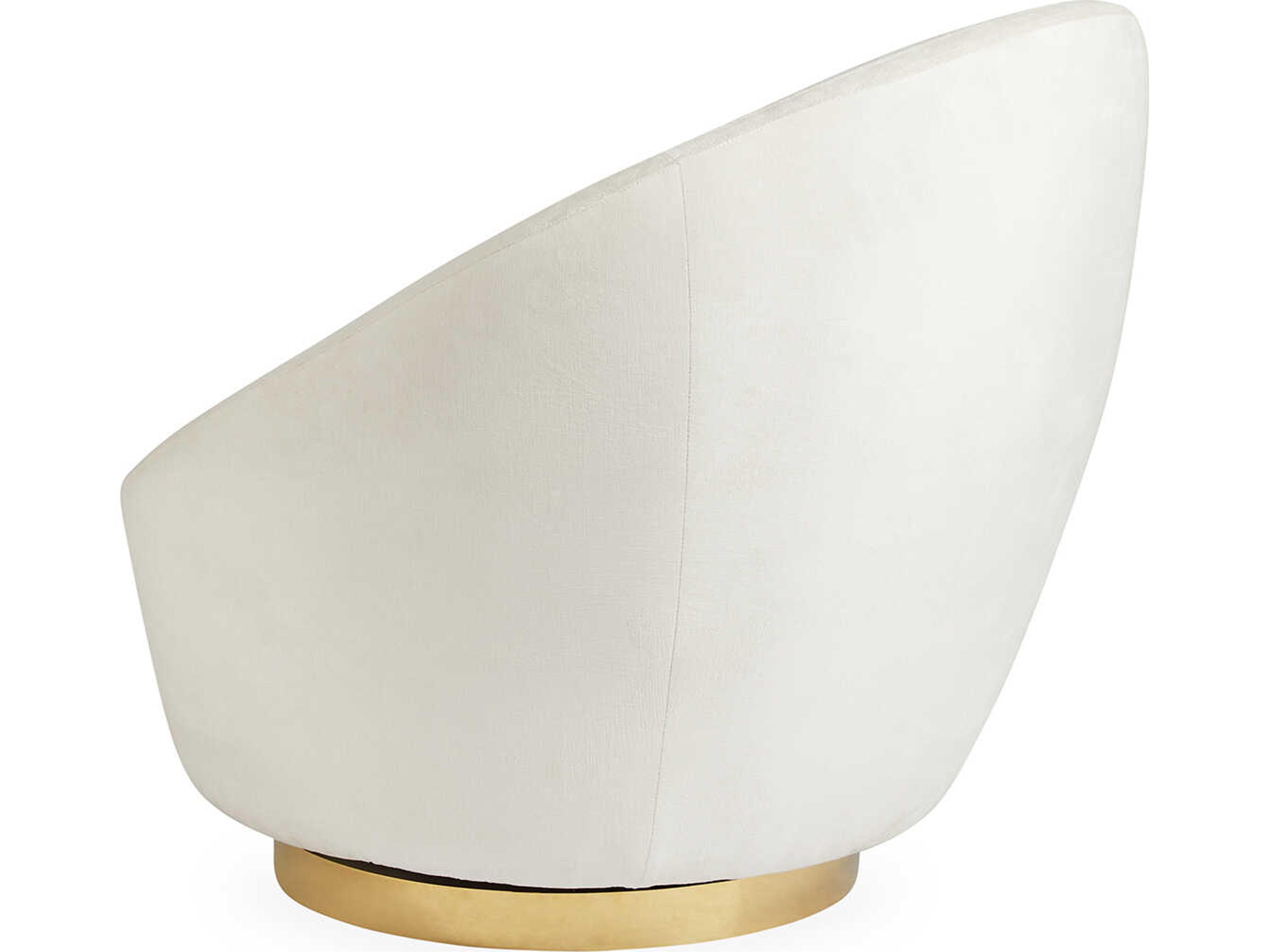 Jonathan Adler Ether Swivel White Accent Chair