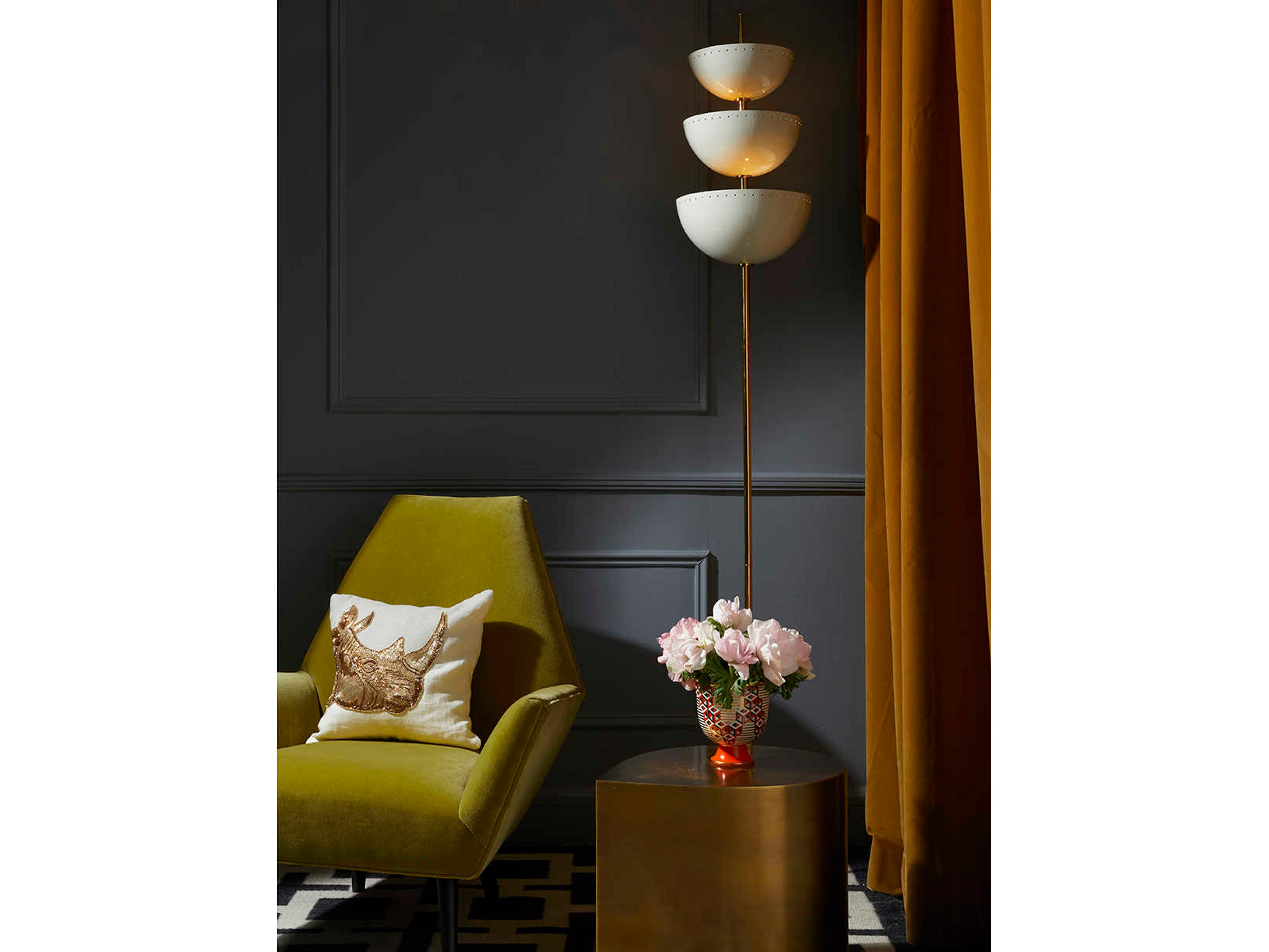 Jonathan Adler Lisbon Ivory White Floor Lamp