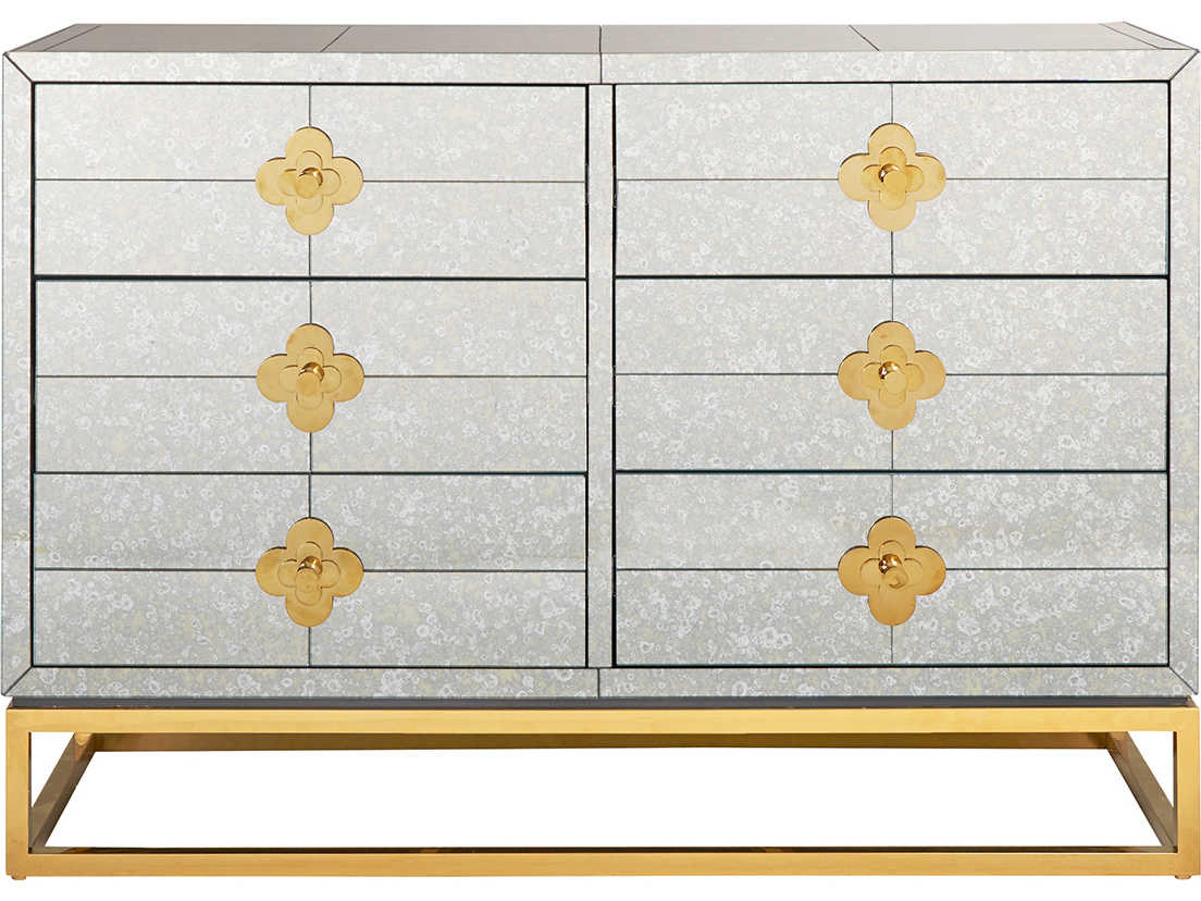 Jonathan Adler Delphine 6-Drawers Gold Double Dresser
