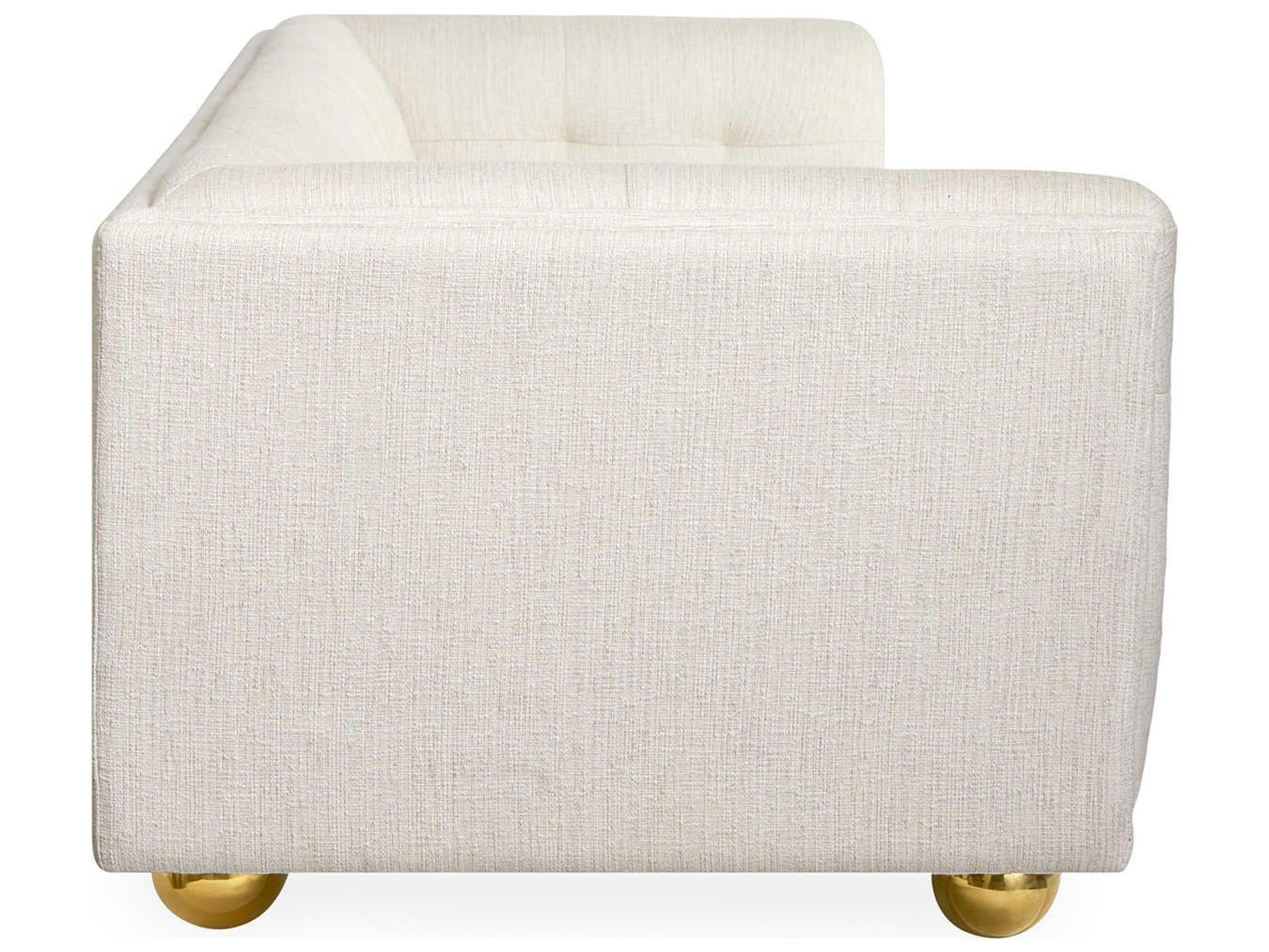 Jonathan Adler Claridge Belfast Stone White Upholstered Sofa
