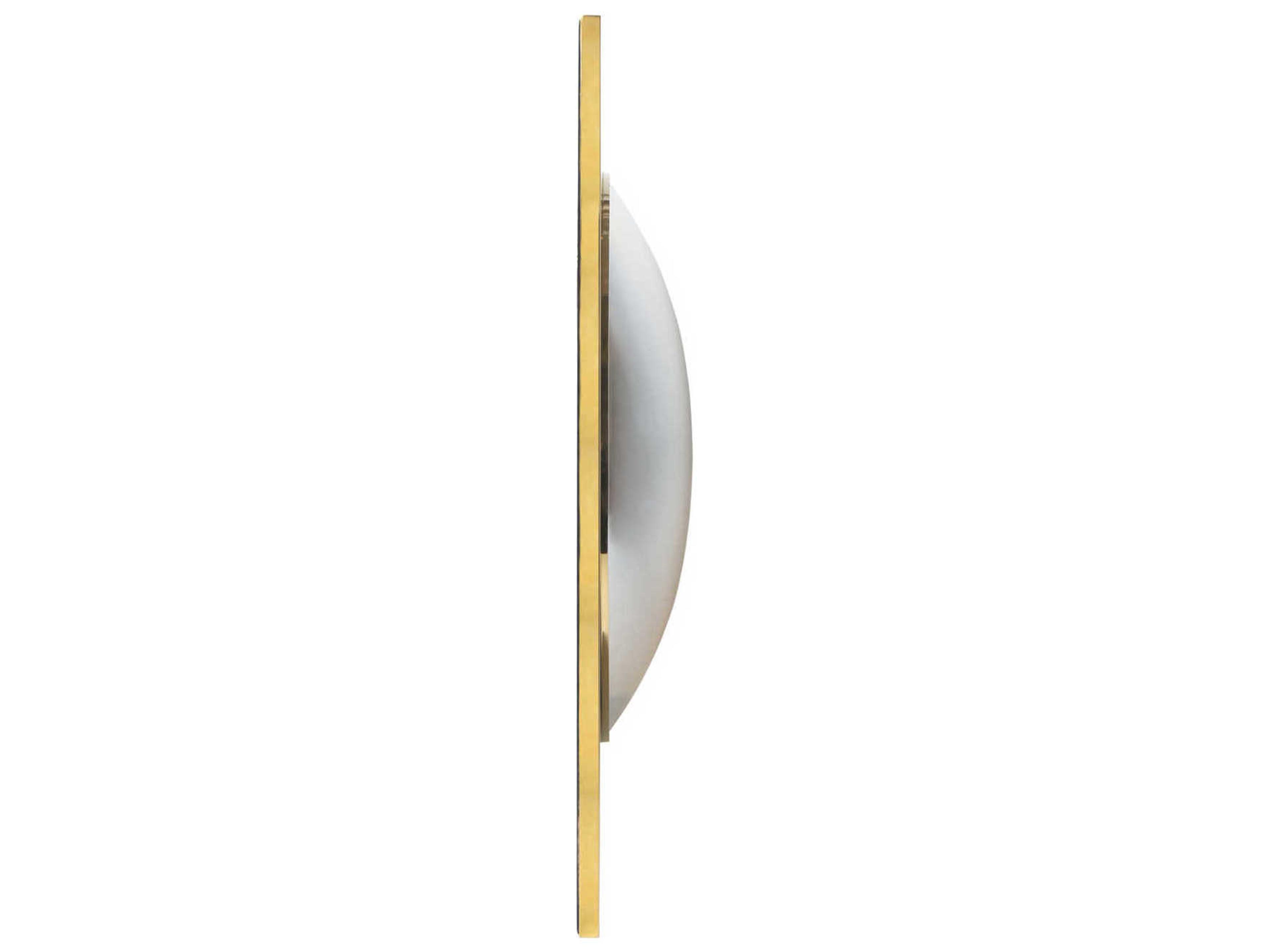 Jonathan Adler Globo Polished Brass Square Wall Mirror