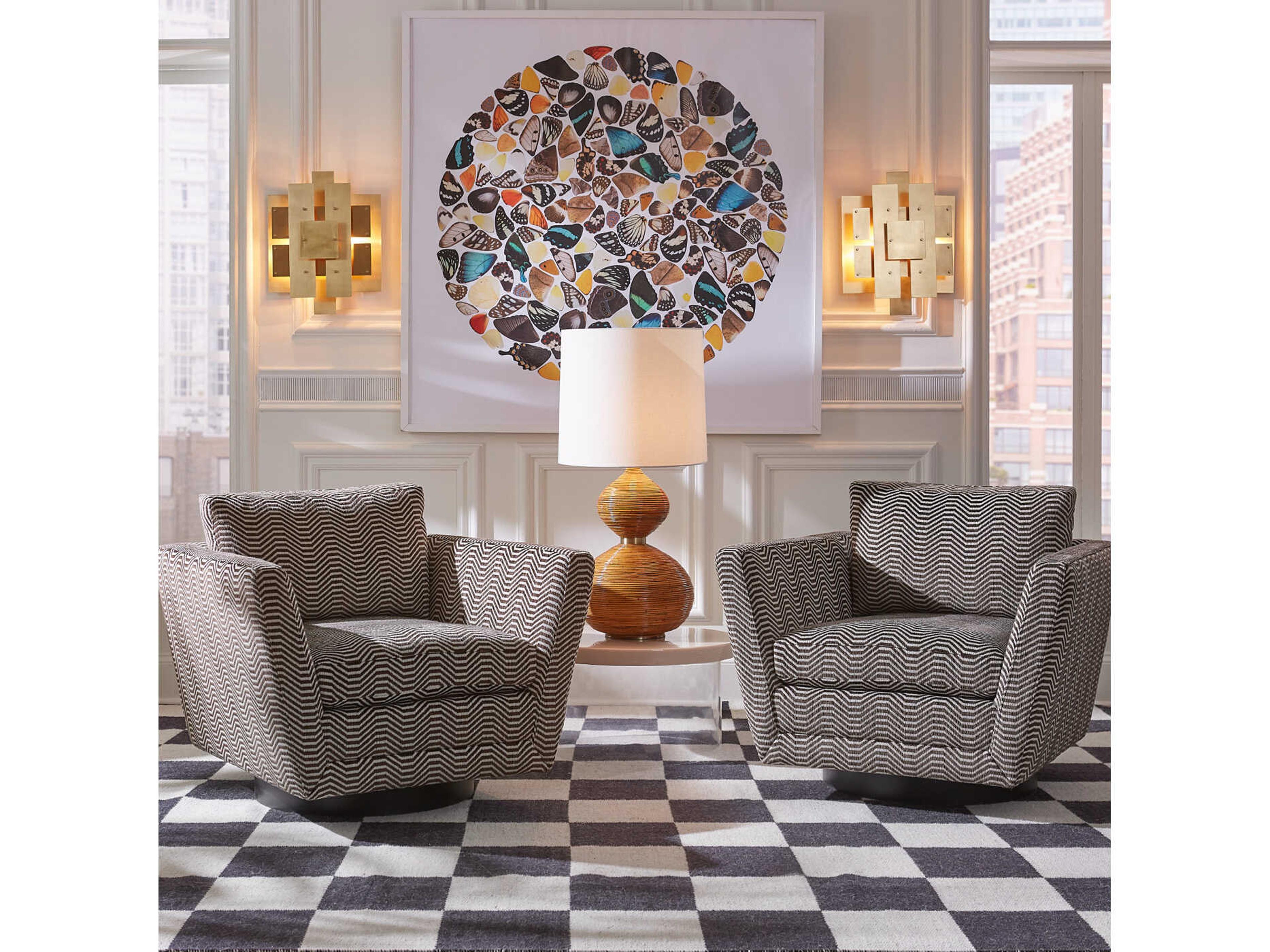 Jonathan Adler Riviera Brass White Buffet Lamp