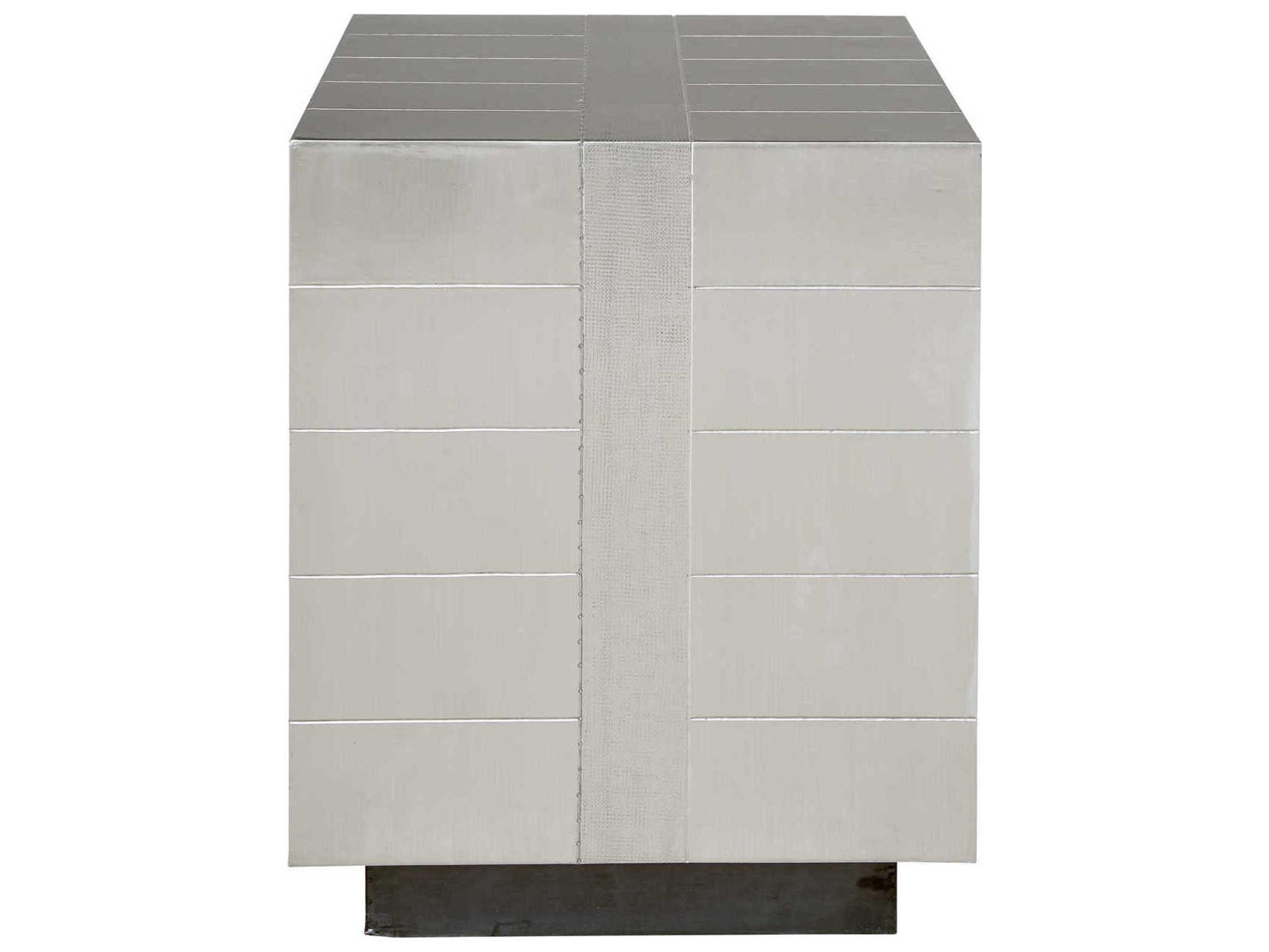 Jonathan Adler Talitha 1-Drawer Silver Nightstand