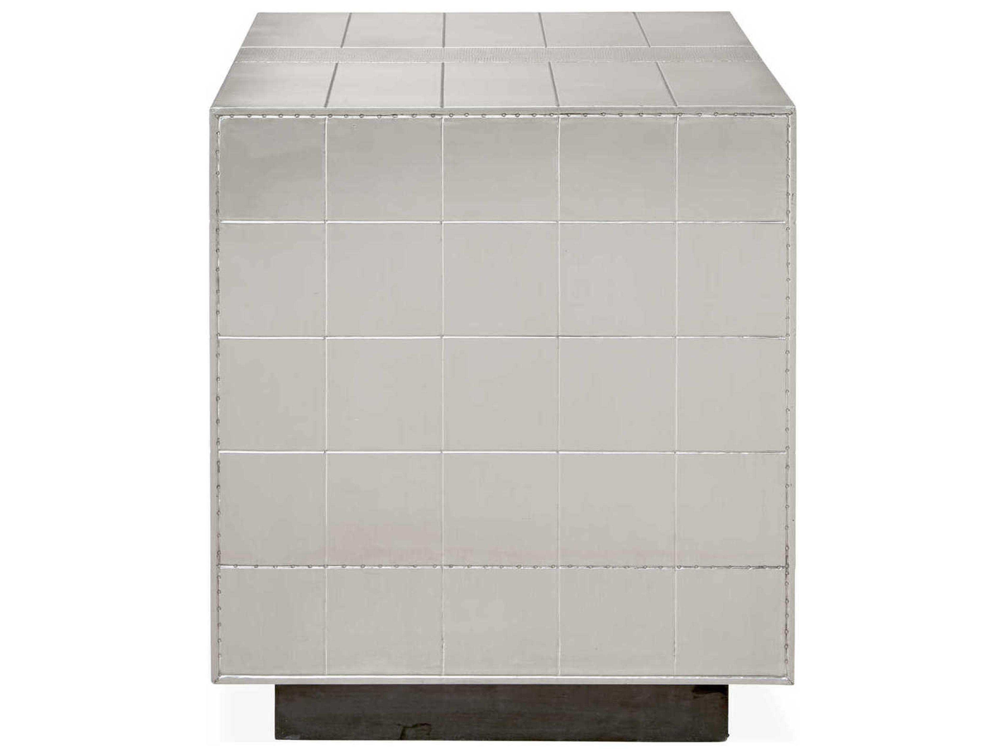 Jonathan Adler Talitha 1-Drawer Silver Nightstand