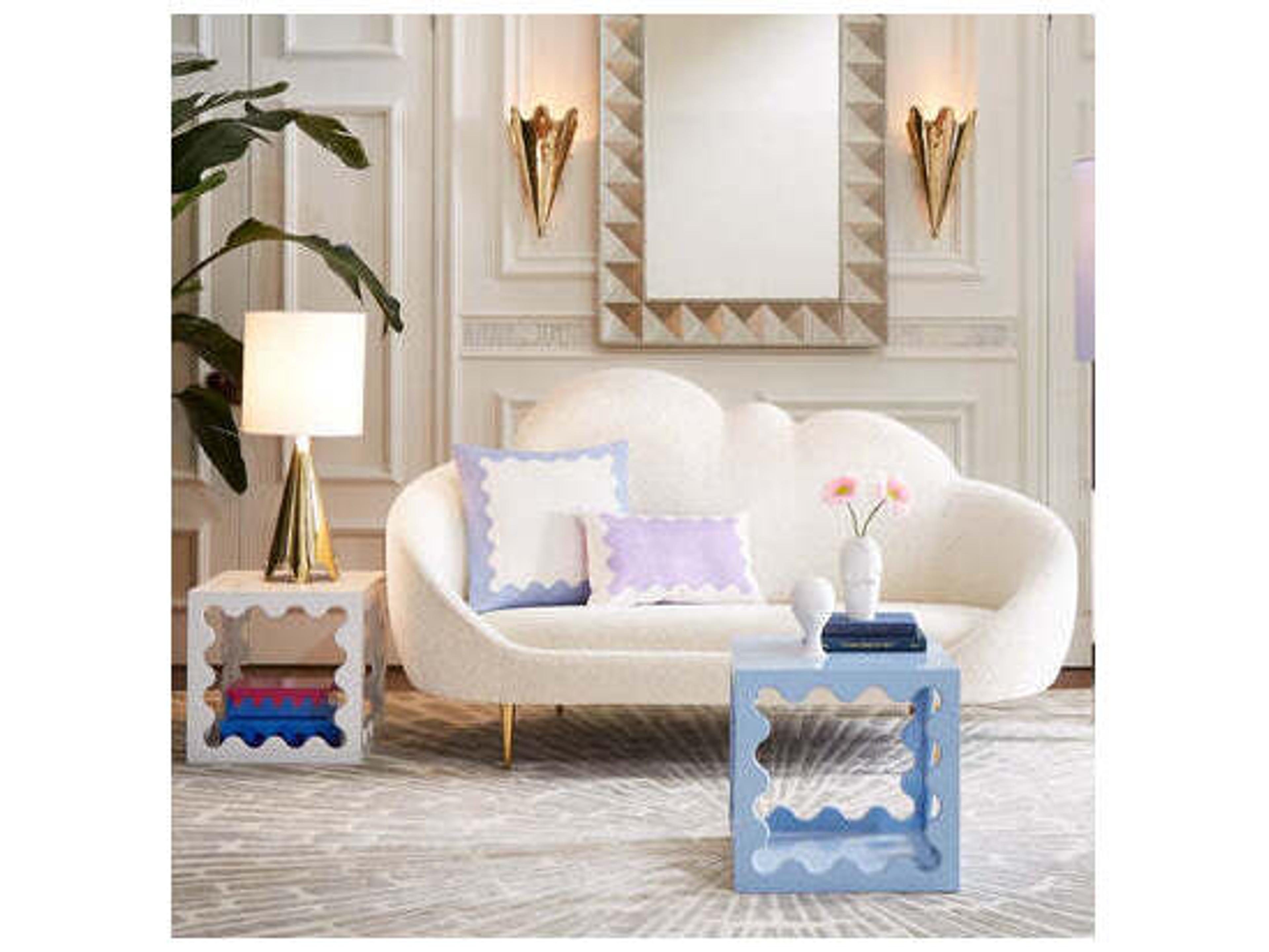 Jonathan Adler Ether White Upholstered Sofa