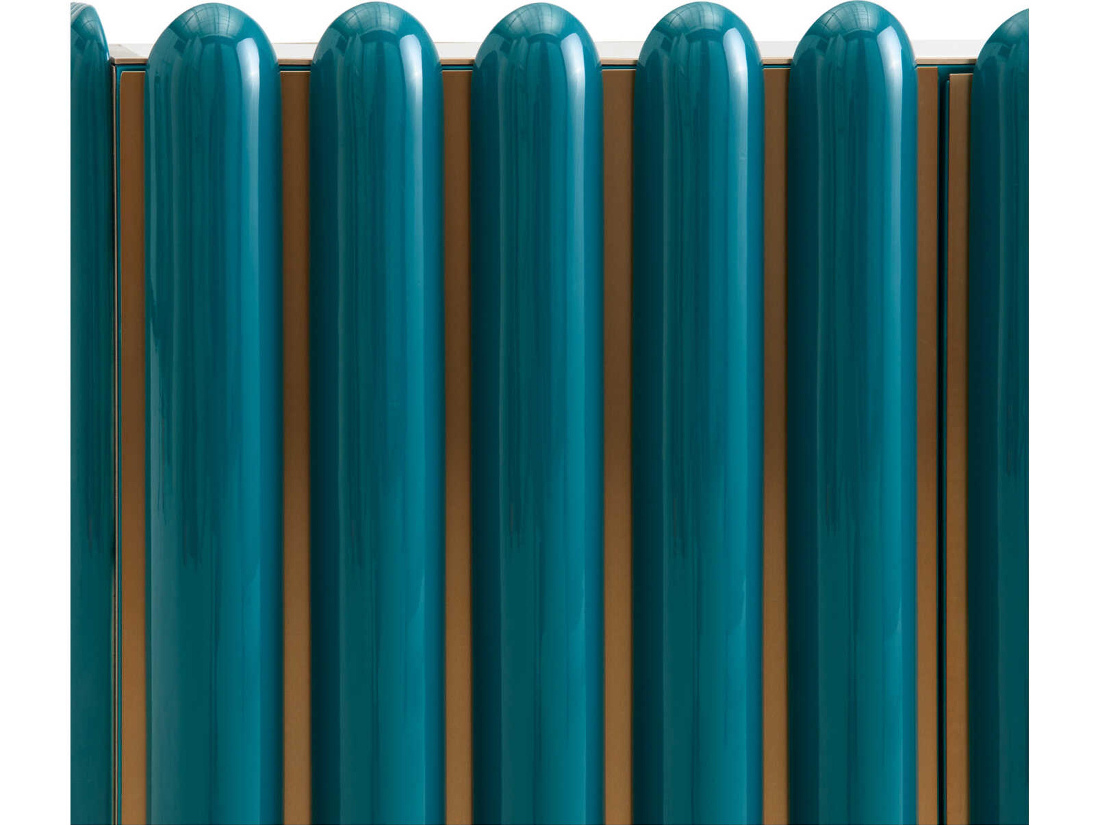 Jonathan Adler Kiki Teal Ivory Blue Accent Chest