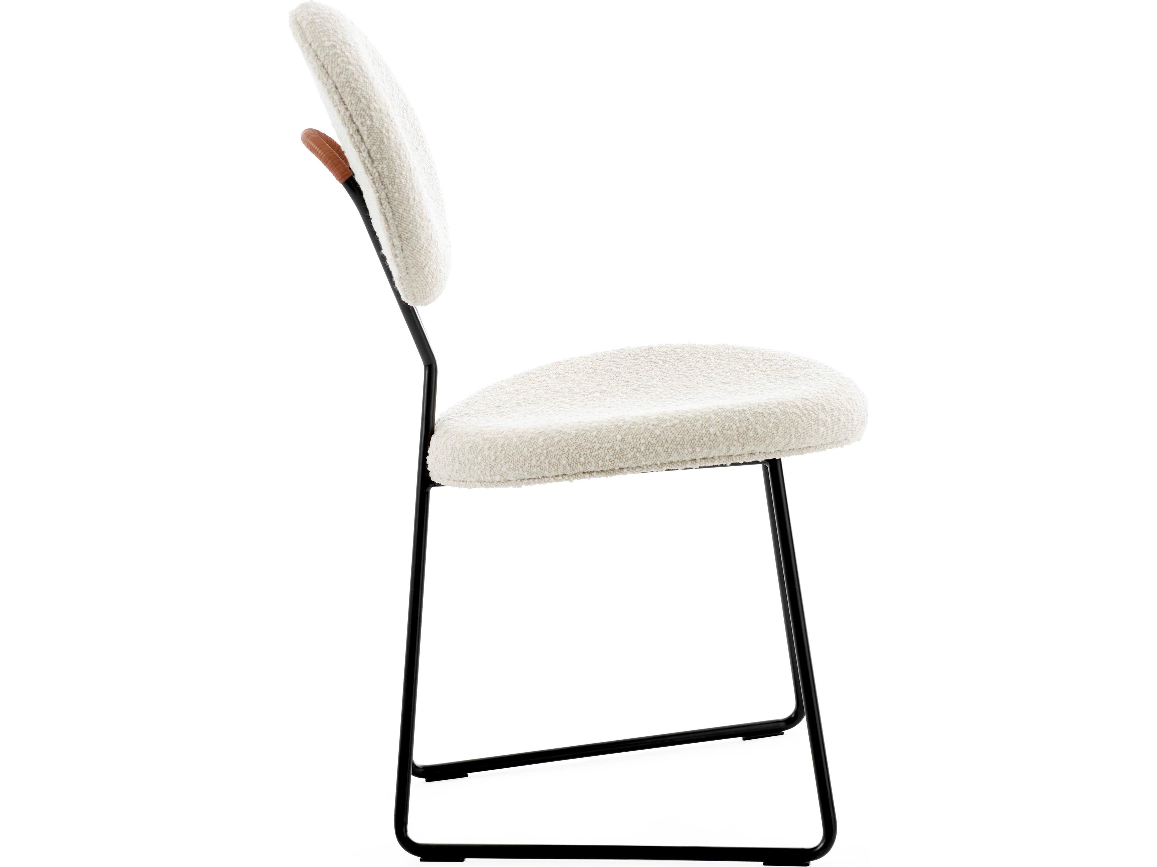 Jonathan Adler Caprice White Upholstered Armless Dining Chair