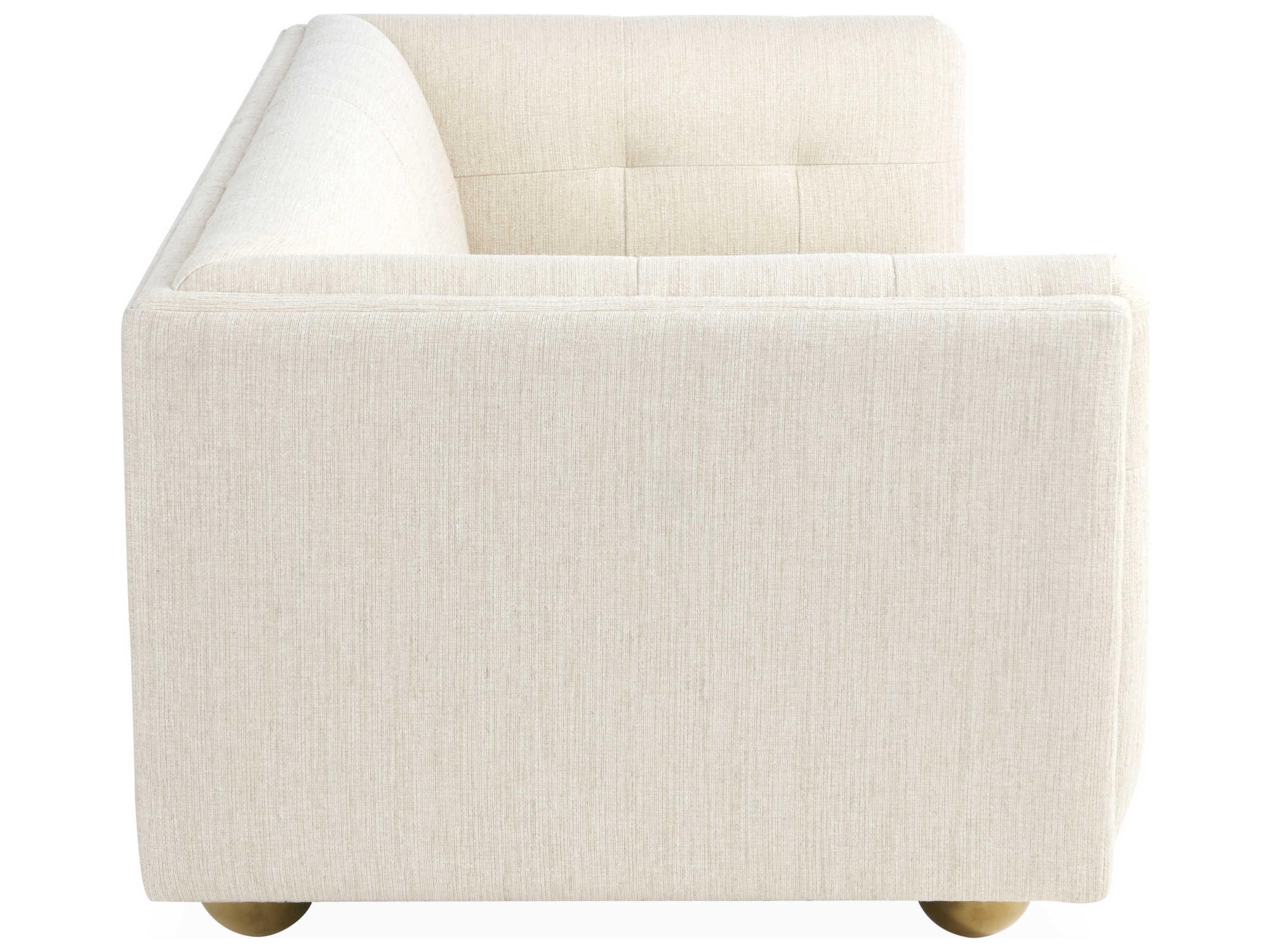 Jonathan Adler Claridge Tufted Belfast Stone White Upholstered Sofa