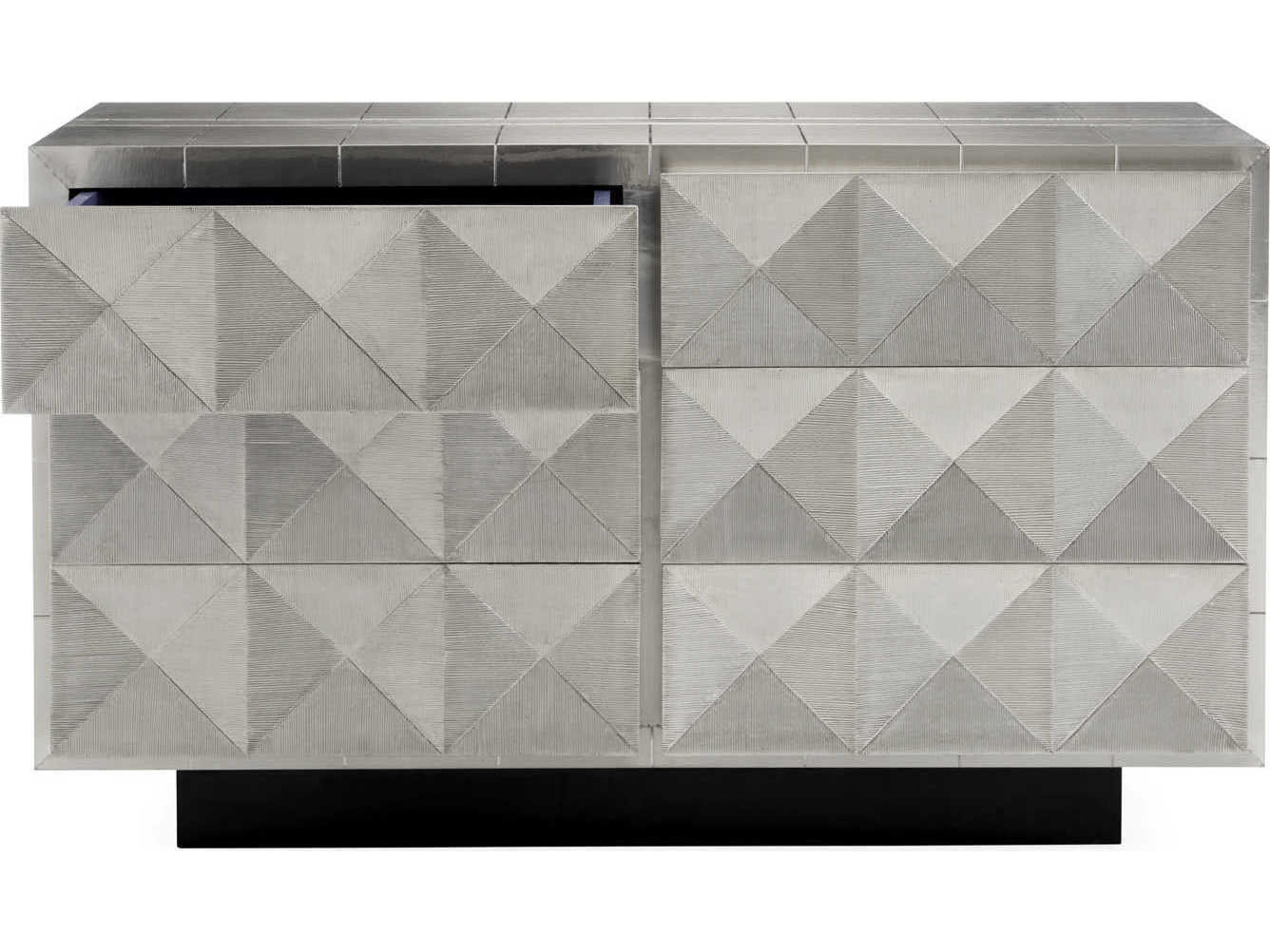 Jonathan Adler Talitha 6-Drawers Silver Double Dresser