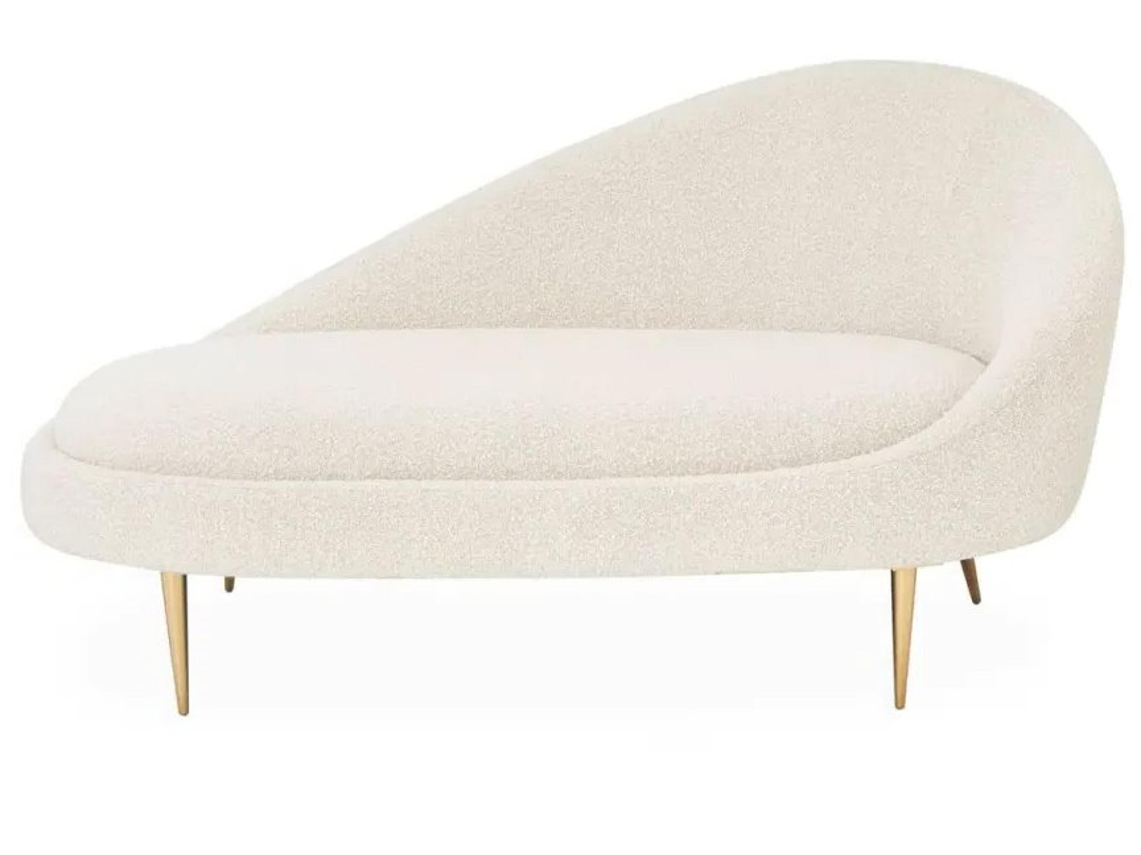 Ether White Upholstered Chaise
