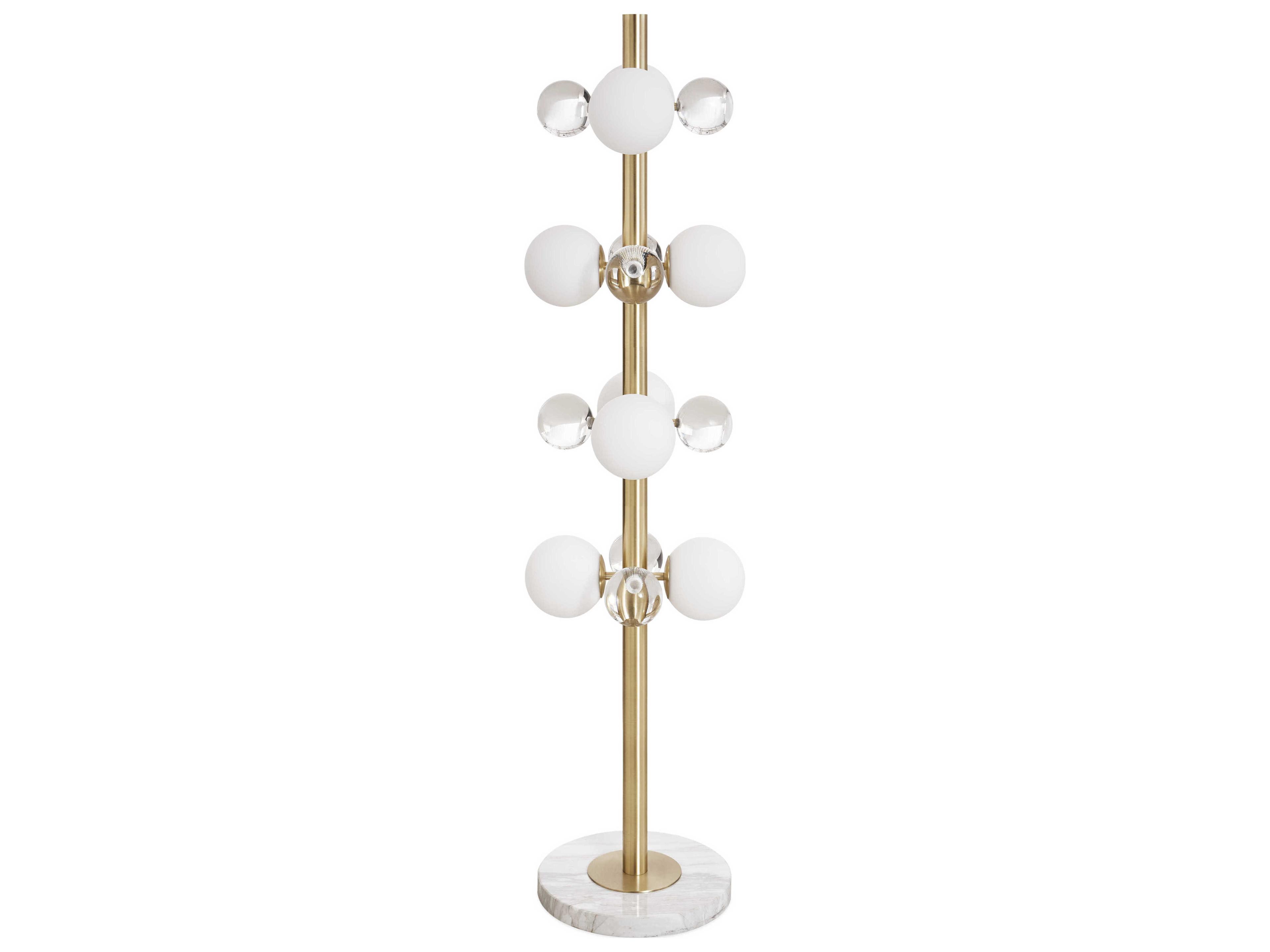 Globo Brushed Brass Floor Lamp