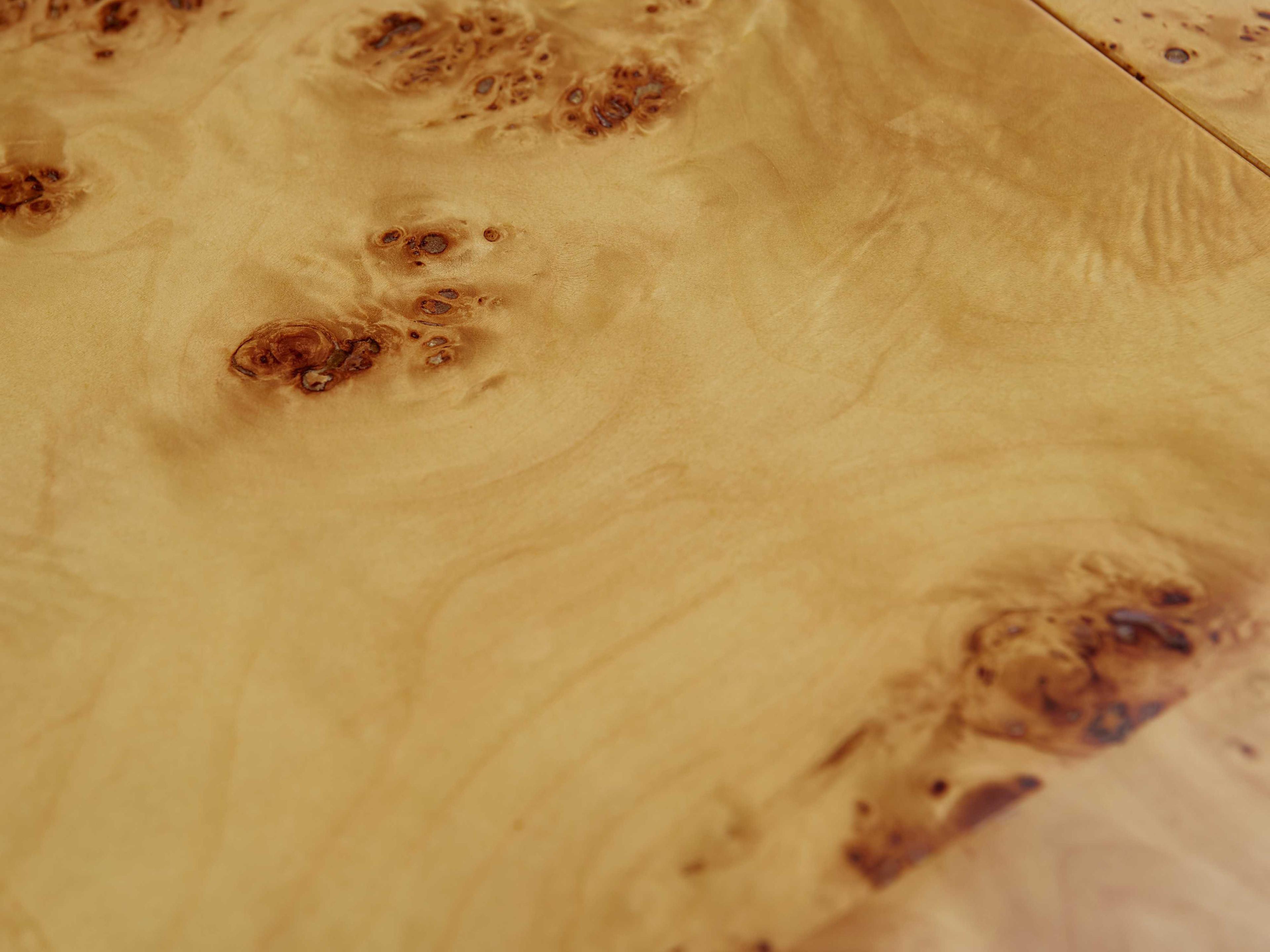 Jonathan Adler Bond Extension Extendable Round Wood Natural Burled Mappa Polished Nickel Dining Table