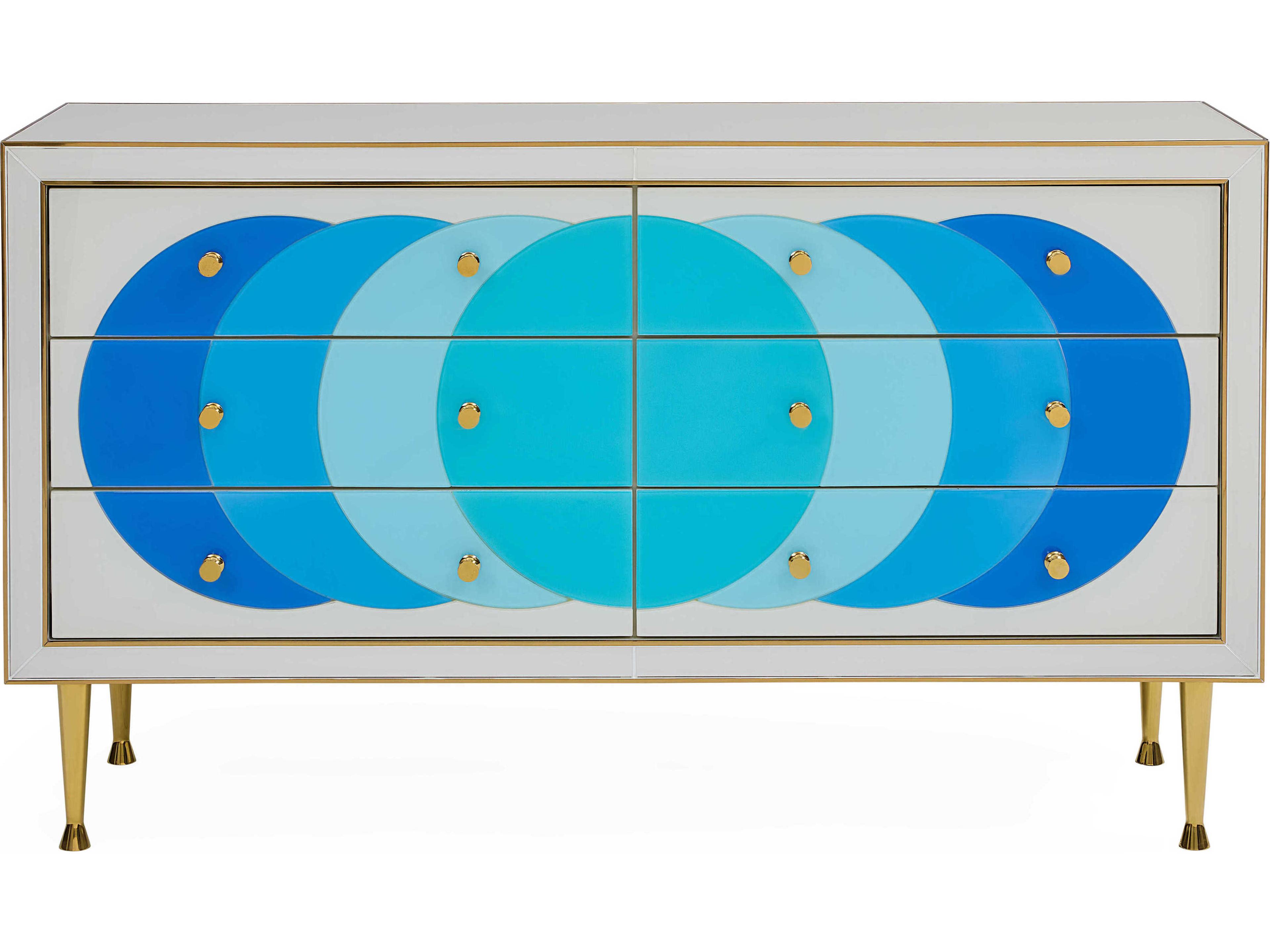 Jonathan Adler Ultramarine White Accent Chest