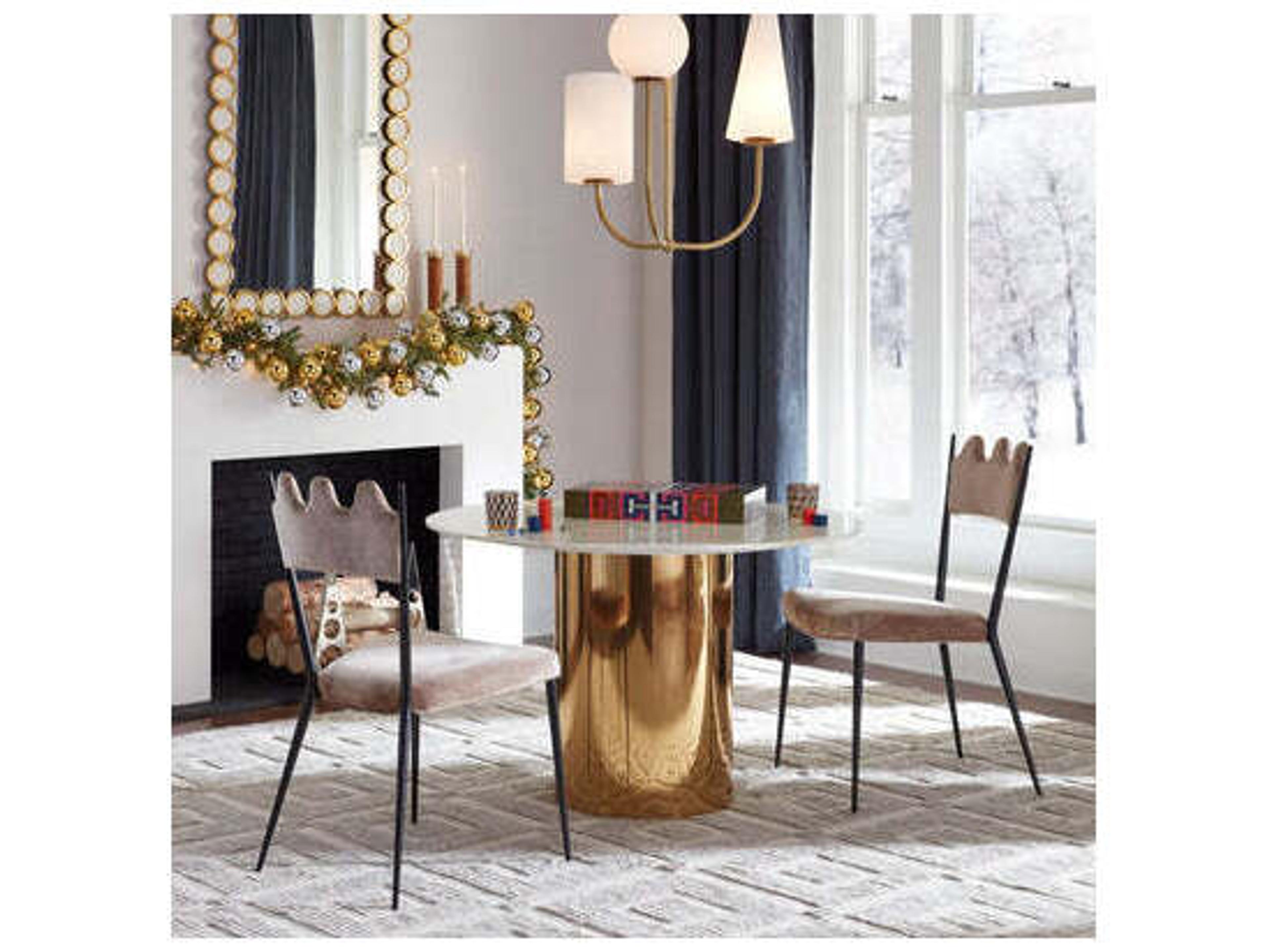 Jonathan Adler Alphaville Round Marble Dining Table