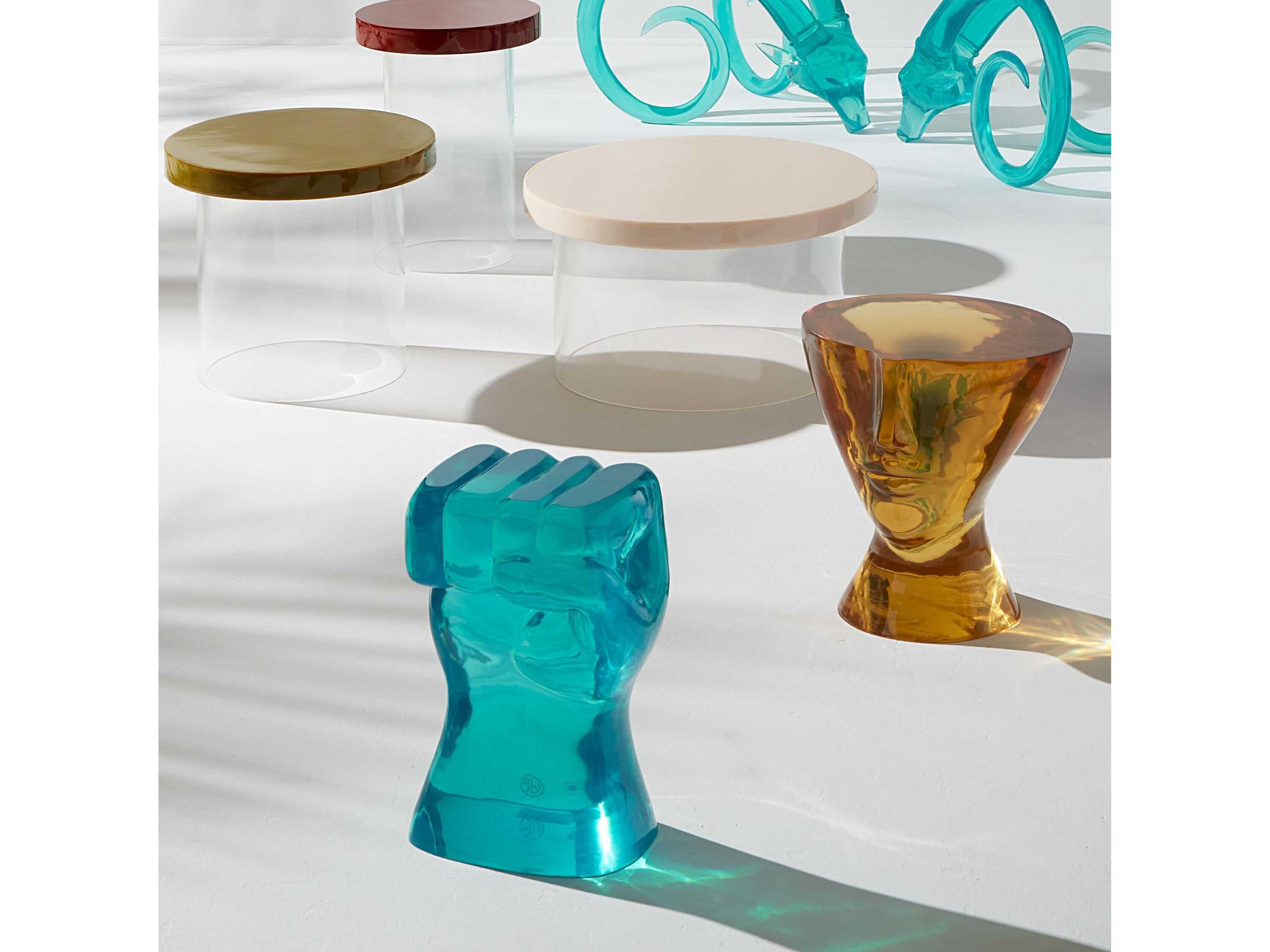 Jonathan Adler Acrylic Rectangular End Table