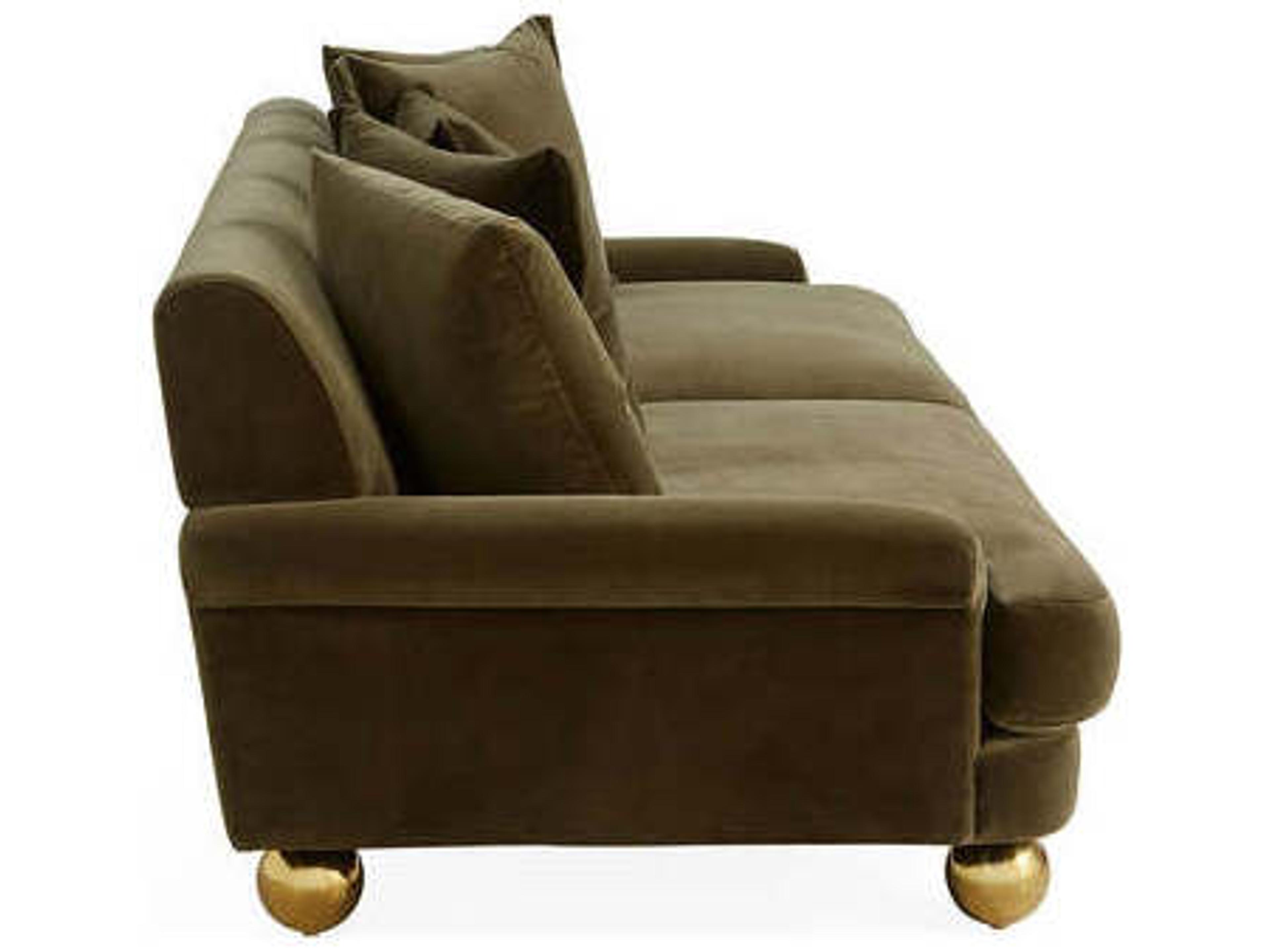 Jonathan Adler Greenwich Green Upholstered Sofa