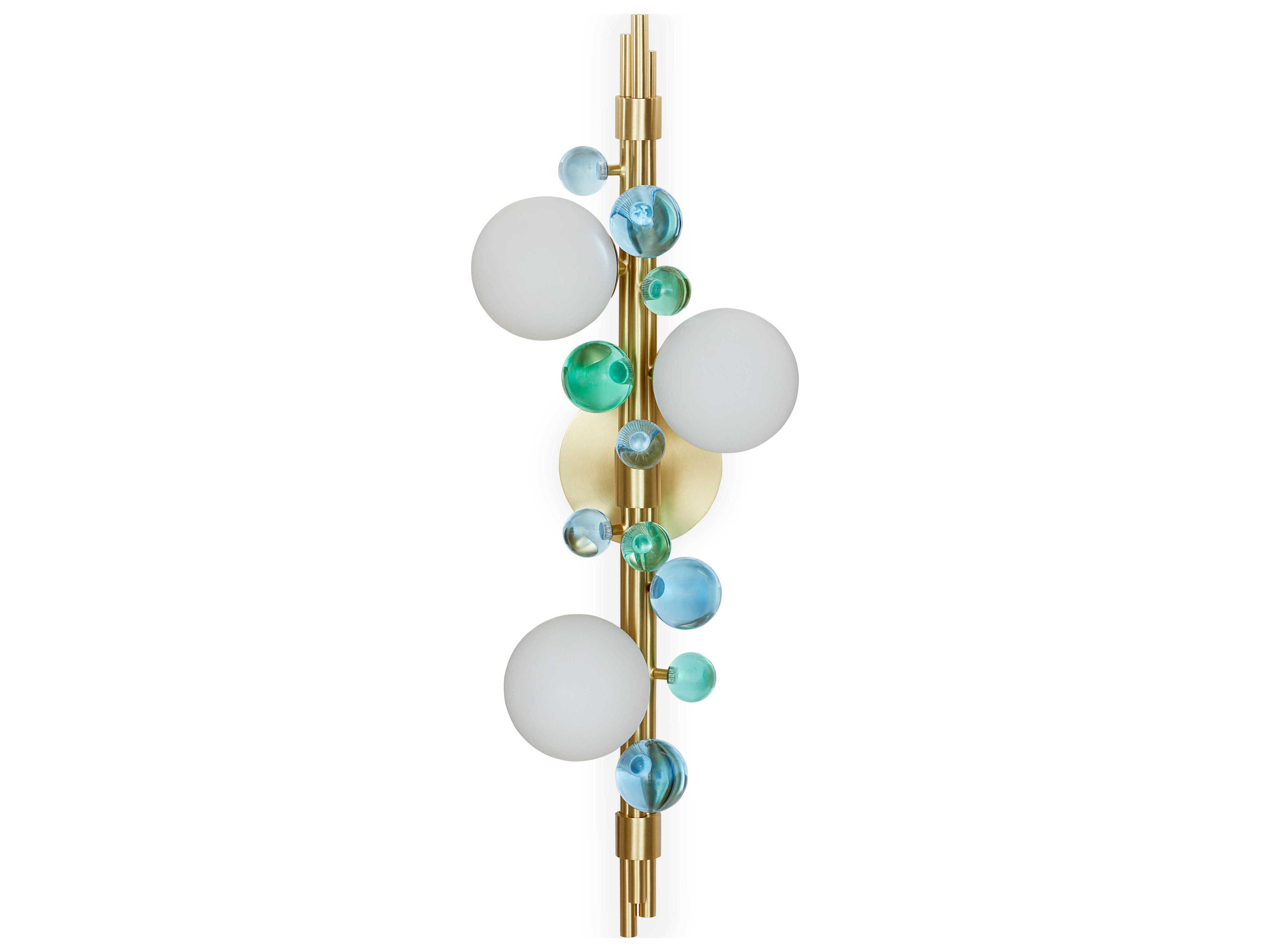 Globo 3-Light Brushed Brass Wall Sconce