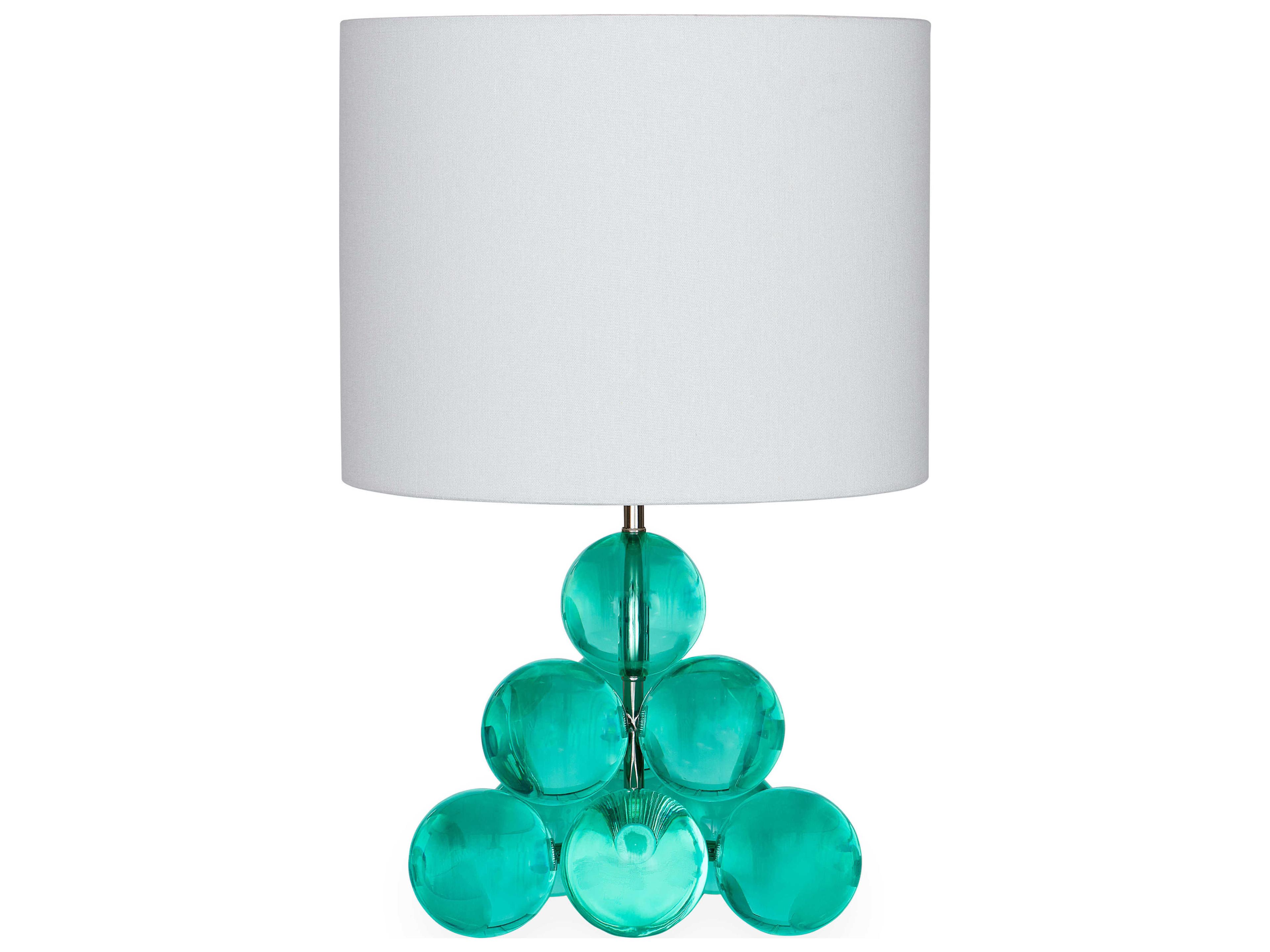 Jonathan Adler Globo Green Polished Nickel Table Lamp