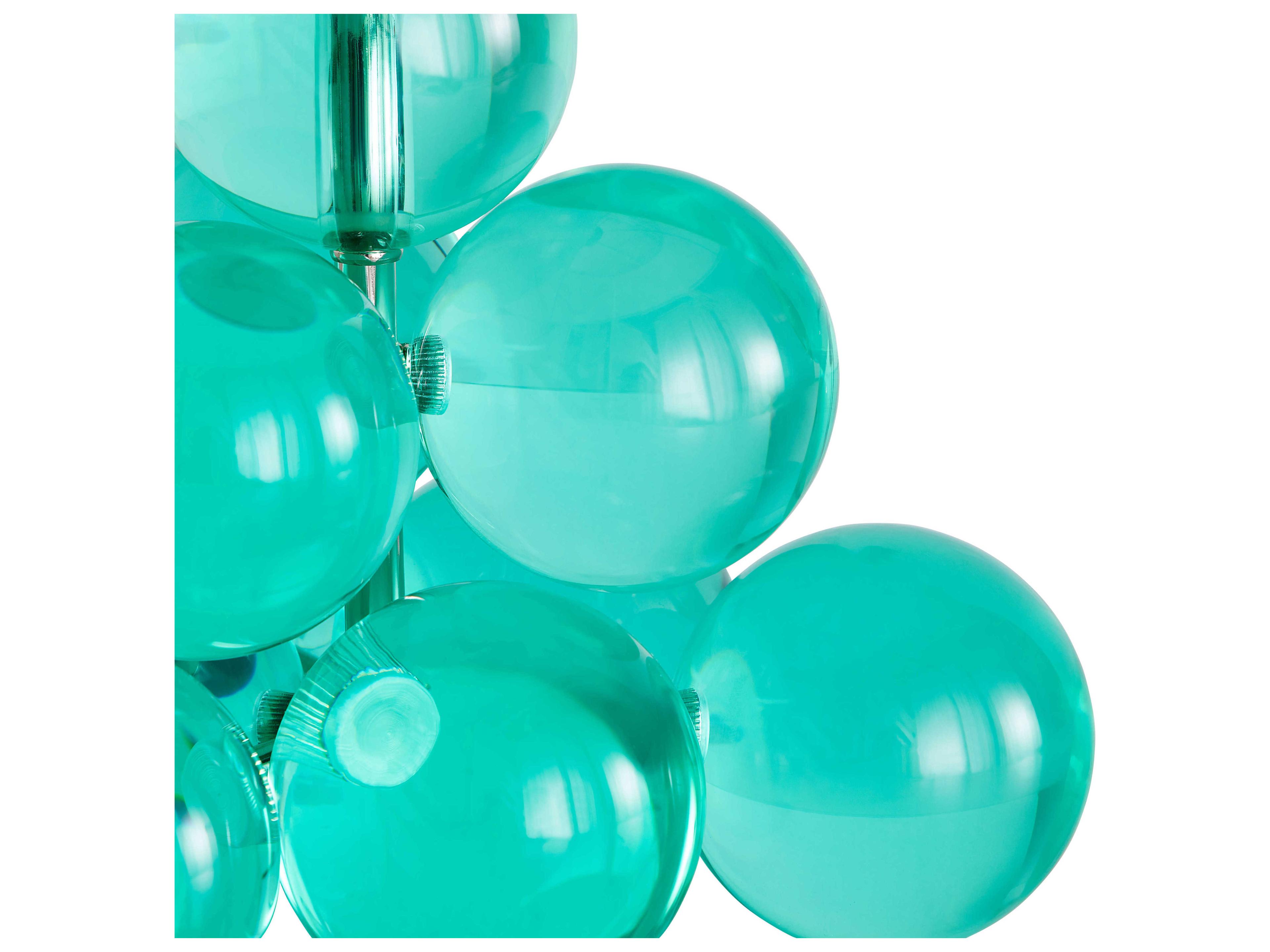 Jonathan Adler Globo Green Polished Nickel Table Lamp