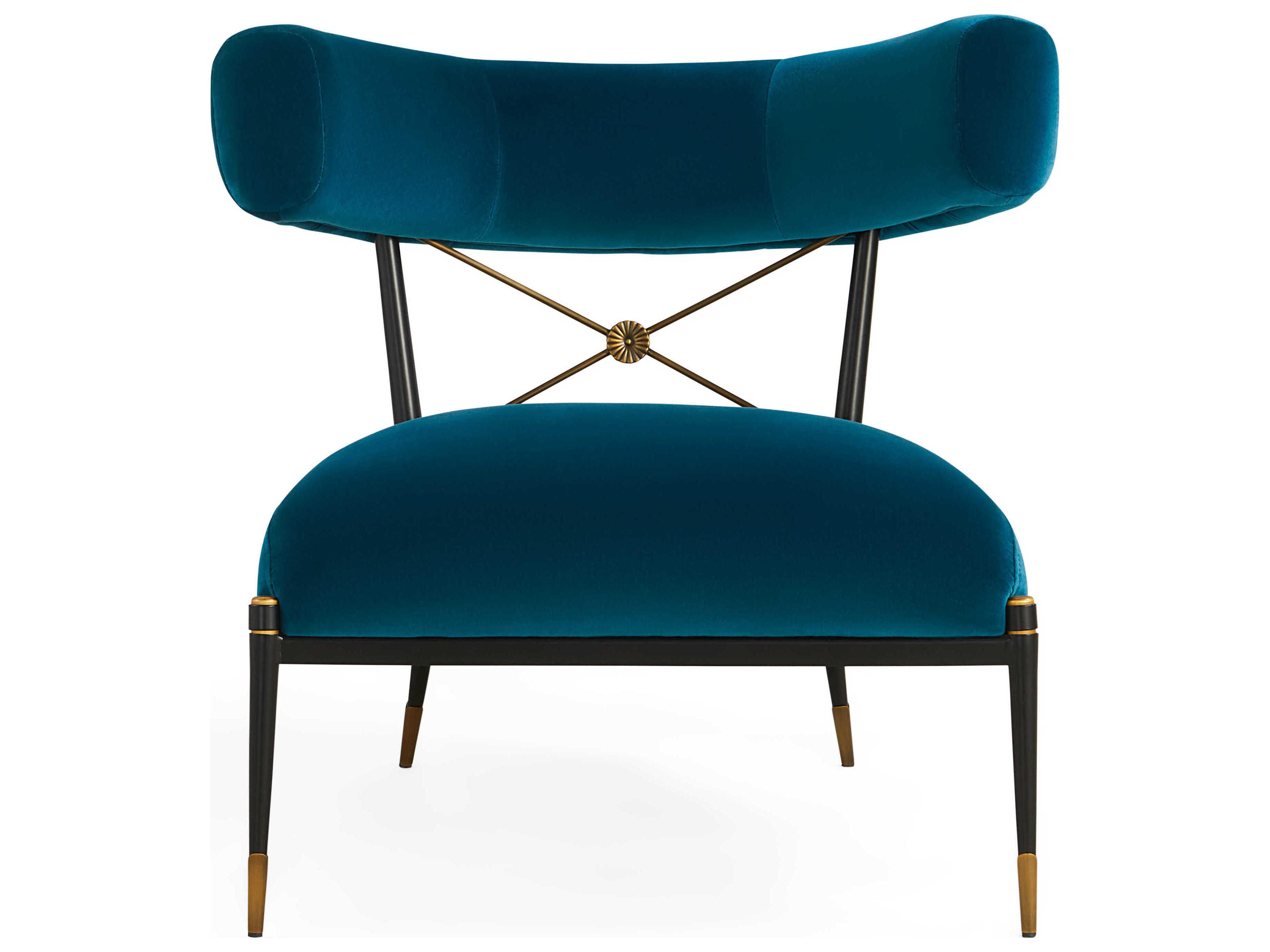 Jonathan Adler Rider Klismos Blue Accent Chair