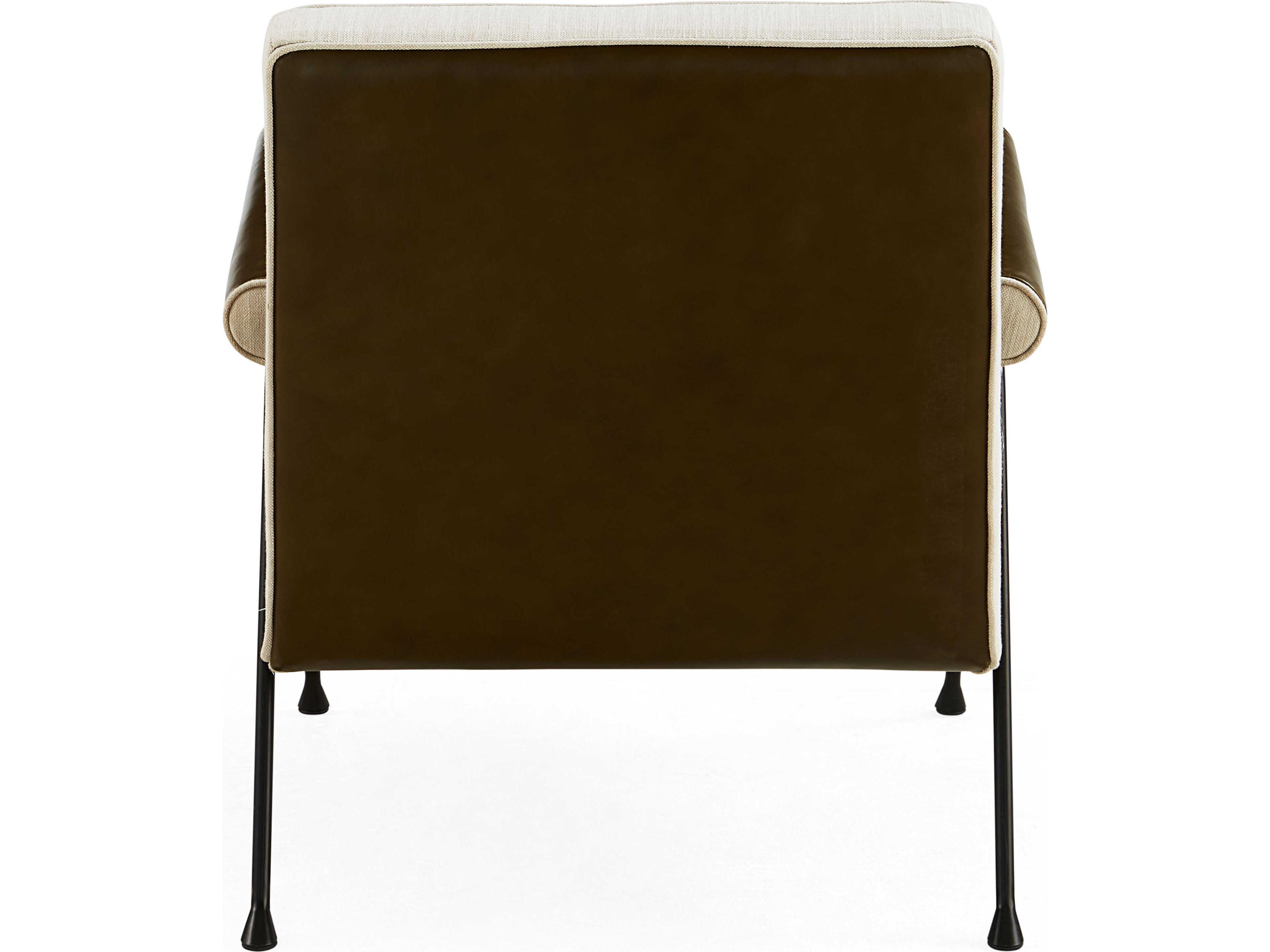 Jonathan Adler Belmondo Black Leather Accent Chair