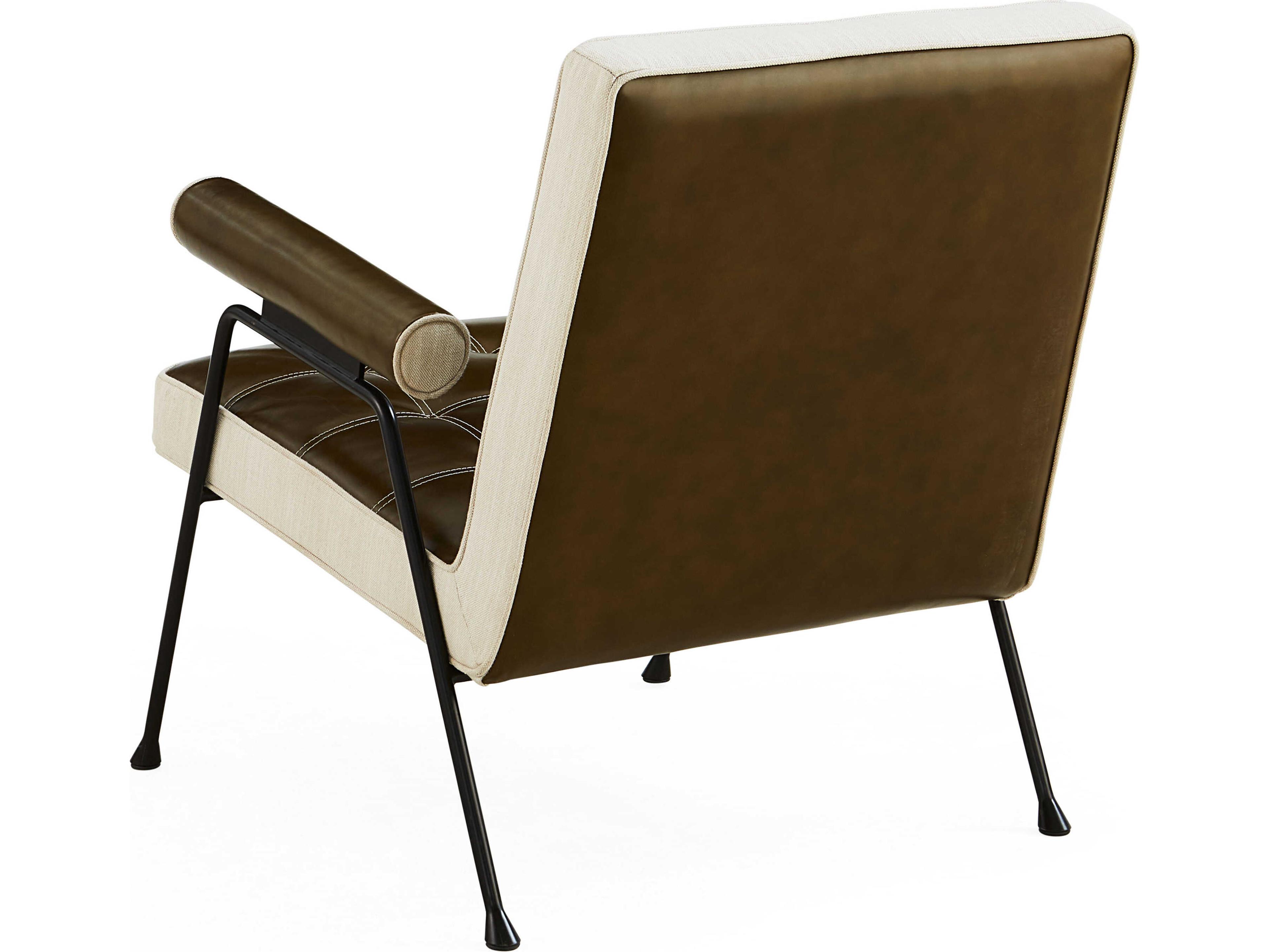 Jonathan Adler Belmondo Black Leather Accent Chair