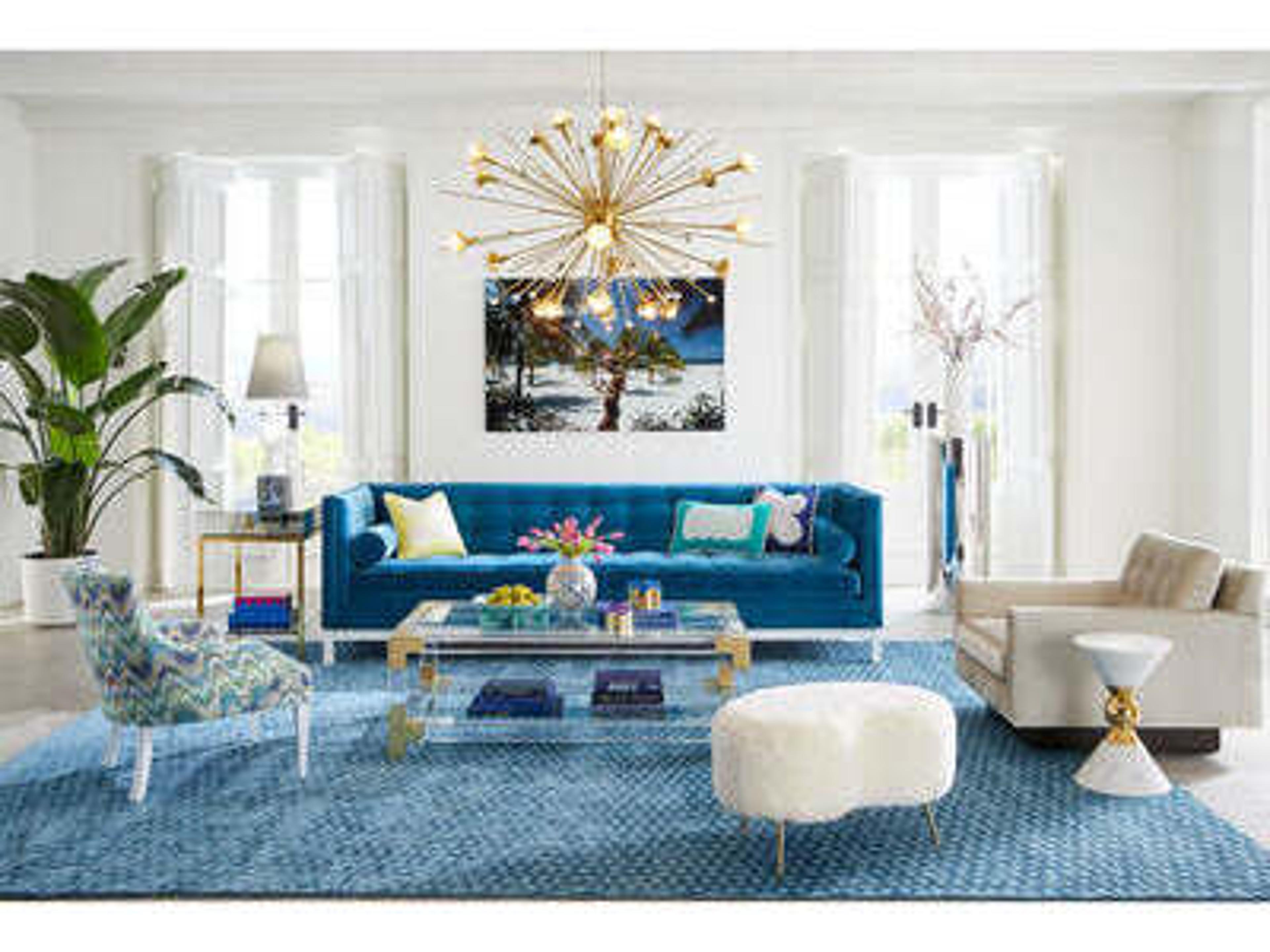 Jonathan Adler Lampert Green Upholstered Sofa