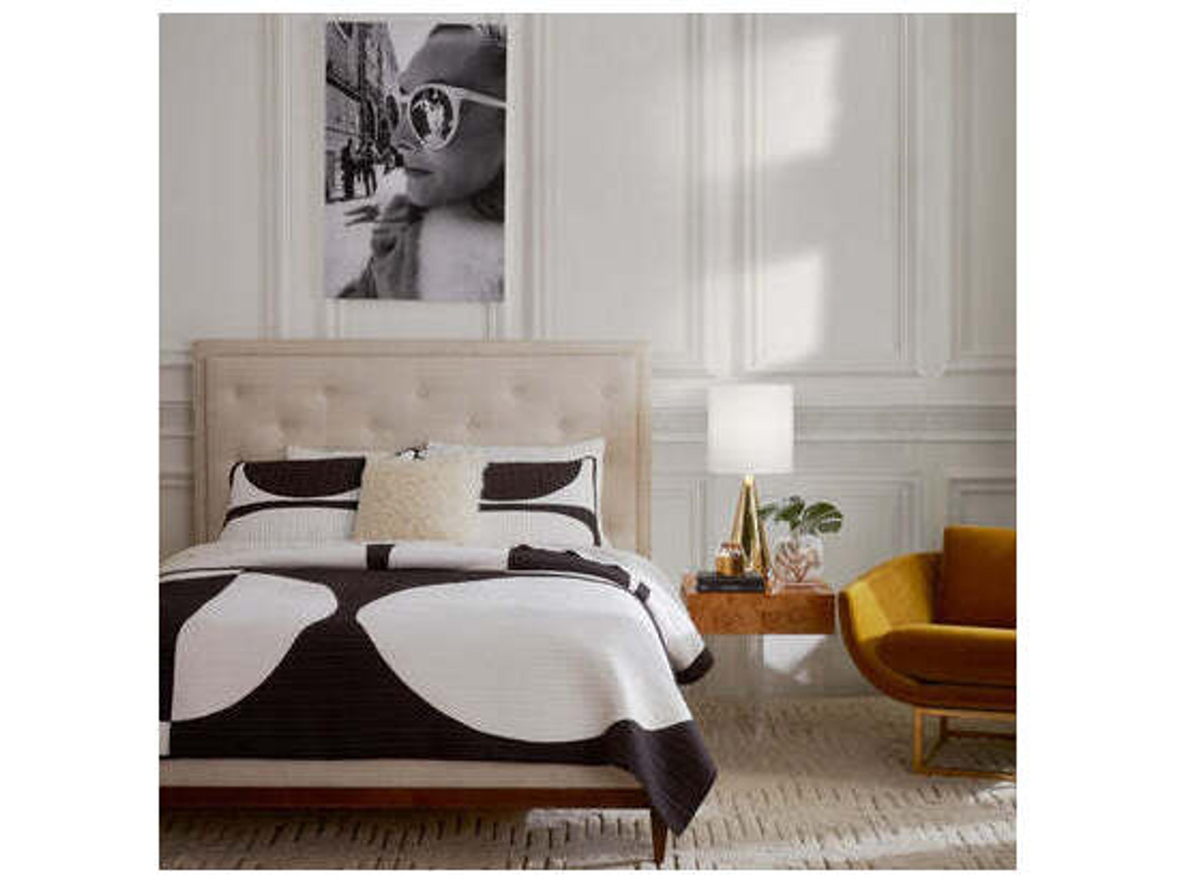 Jonathan Adler Lampert Gray Upholstered King Platform Bed