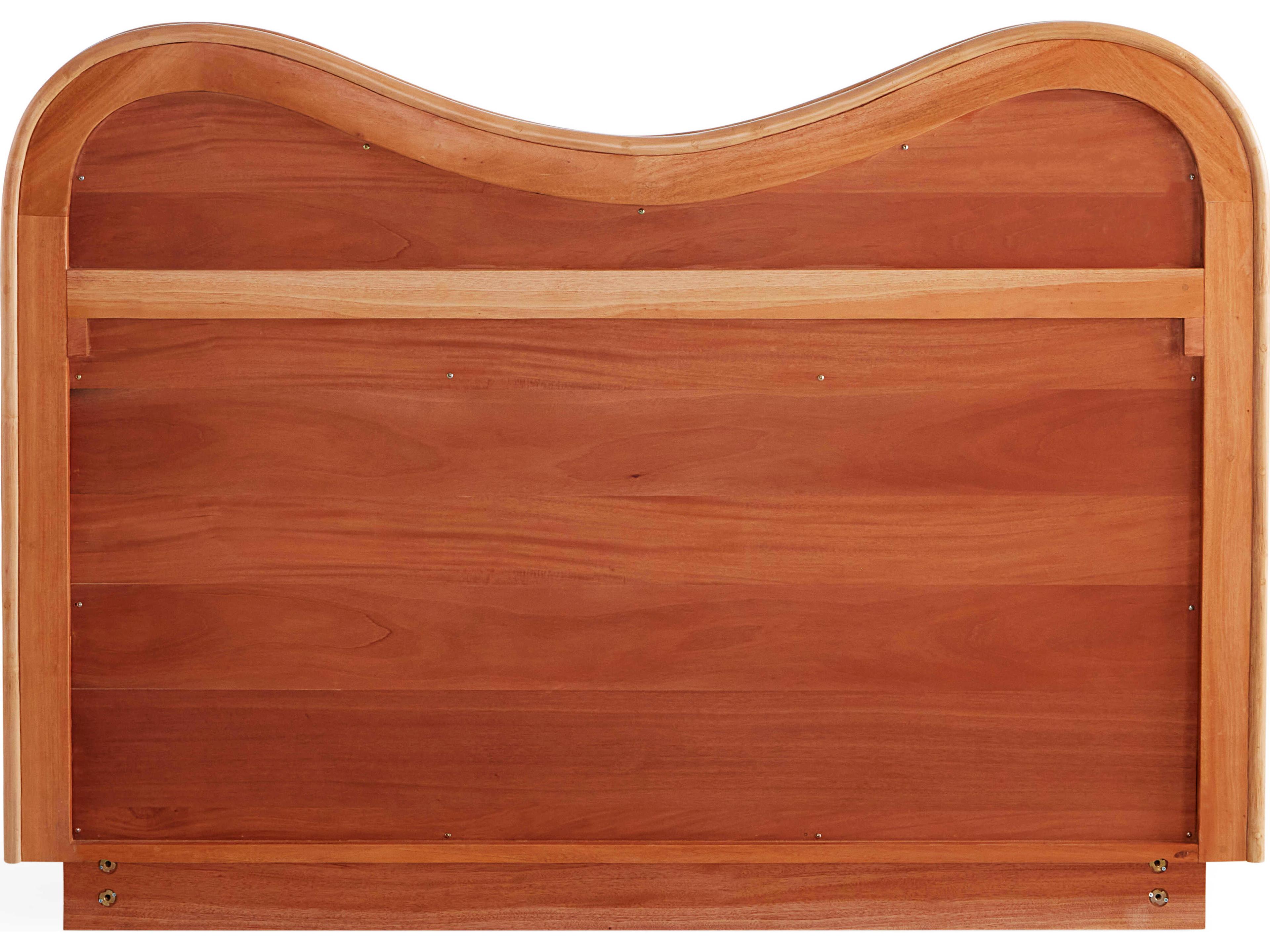 Jonathan Adler Riviera Natural Olympus Oatmeal Rattan Wood Queen Platform Bed