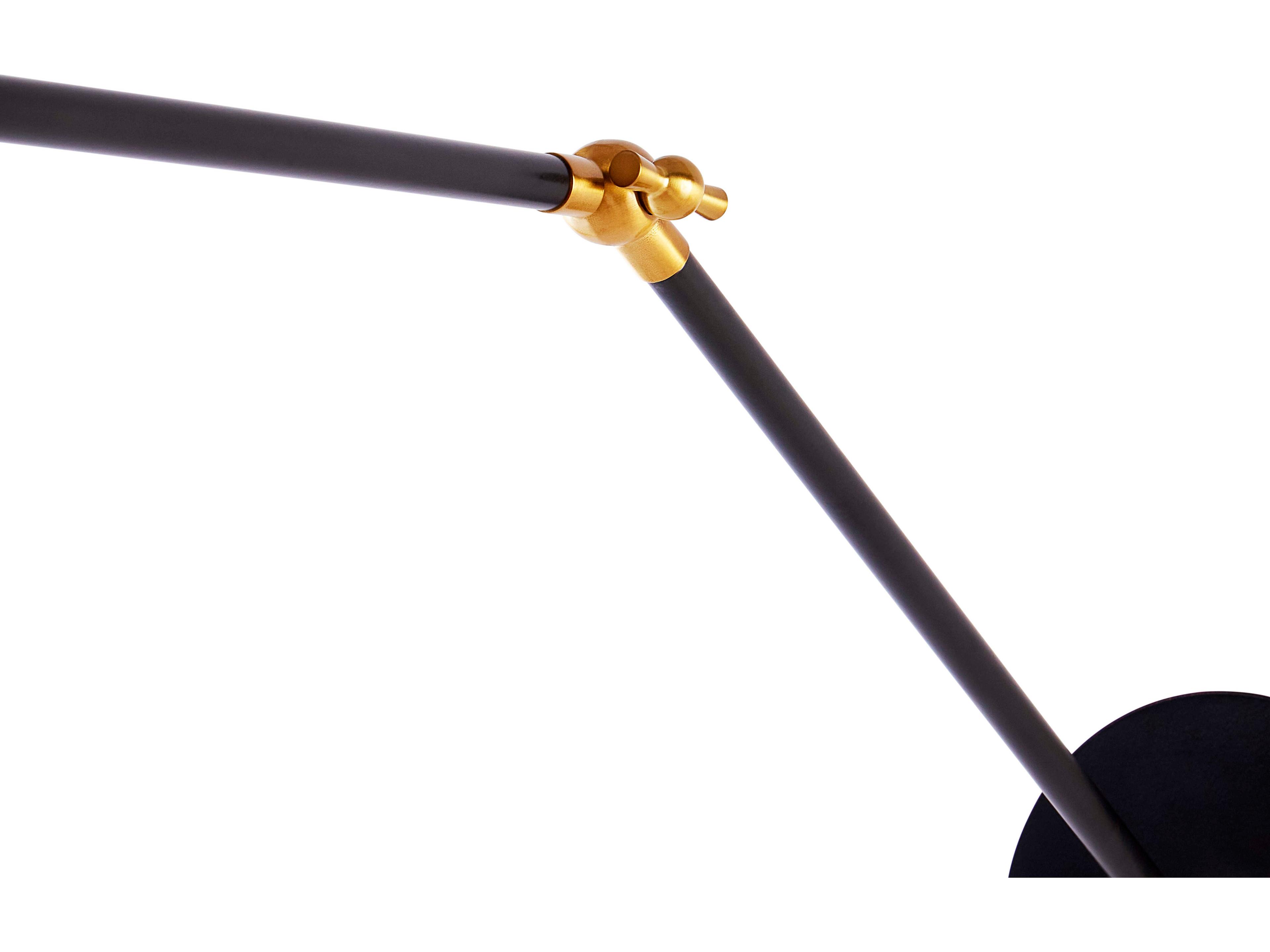 Jonathan Adler Ripple Brass Orange Swing Wall Sconce