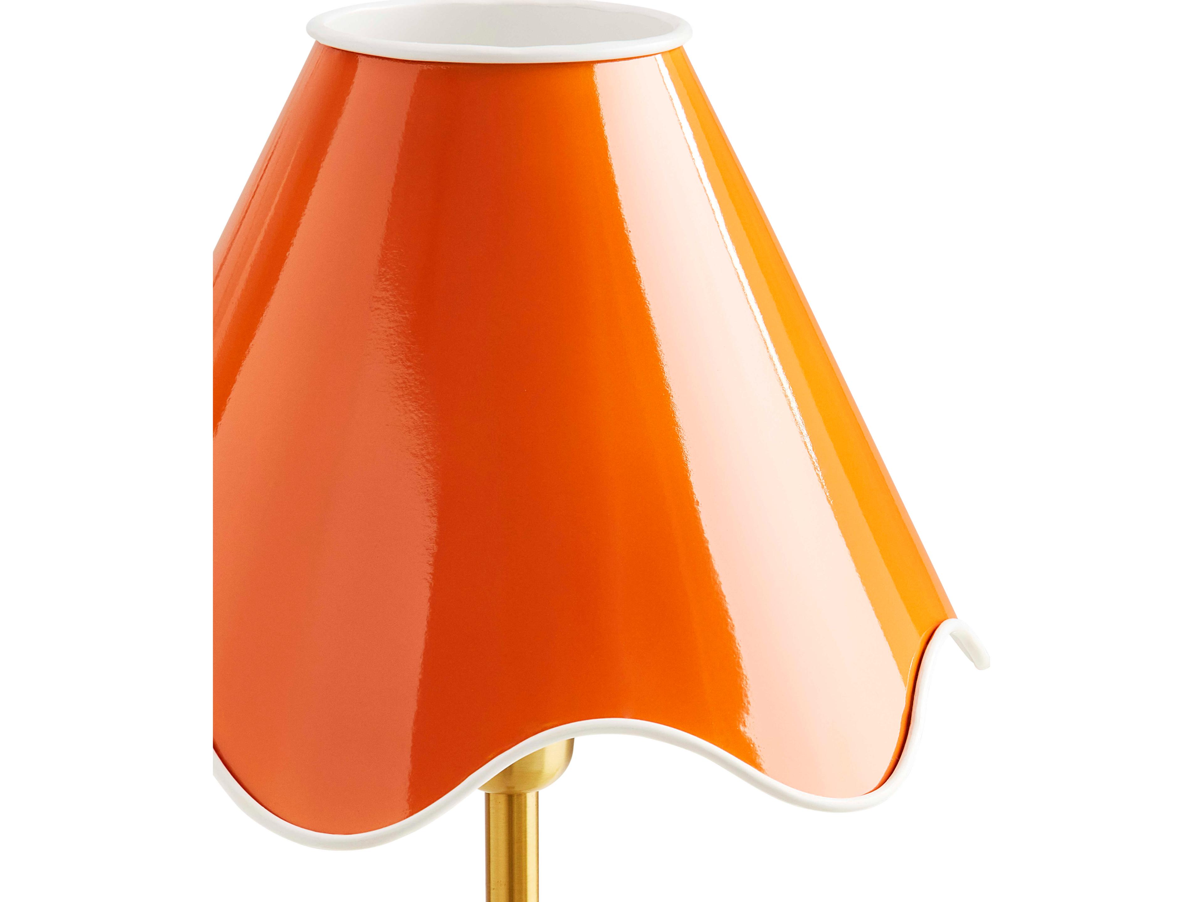 Jonathan Adler Ripple Brass Orange Floor Lamp