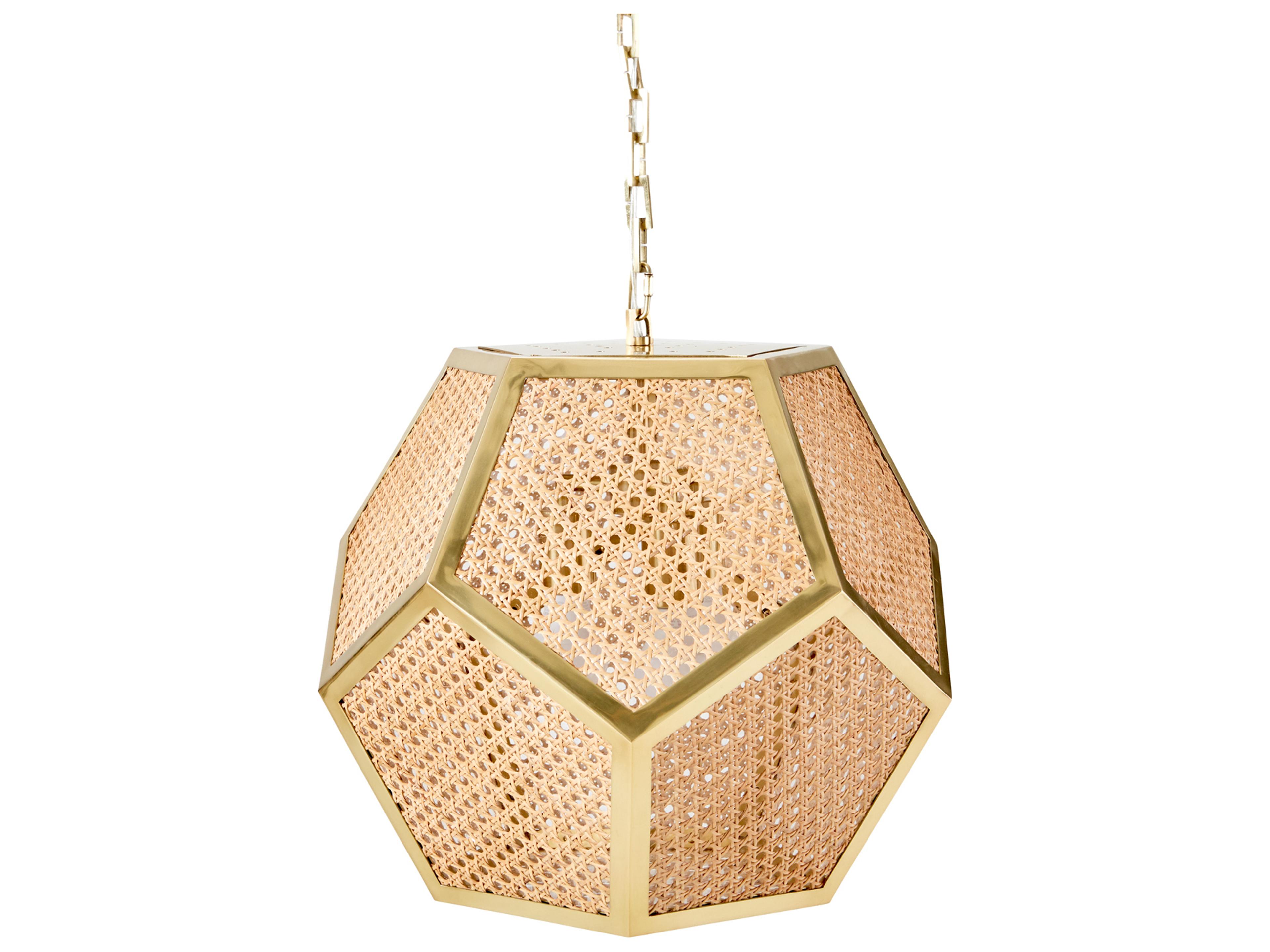 Bellport Brass Geometric Pendant