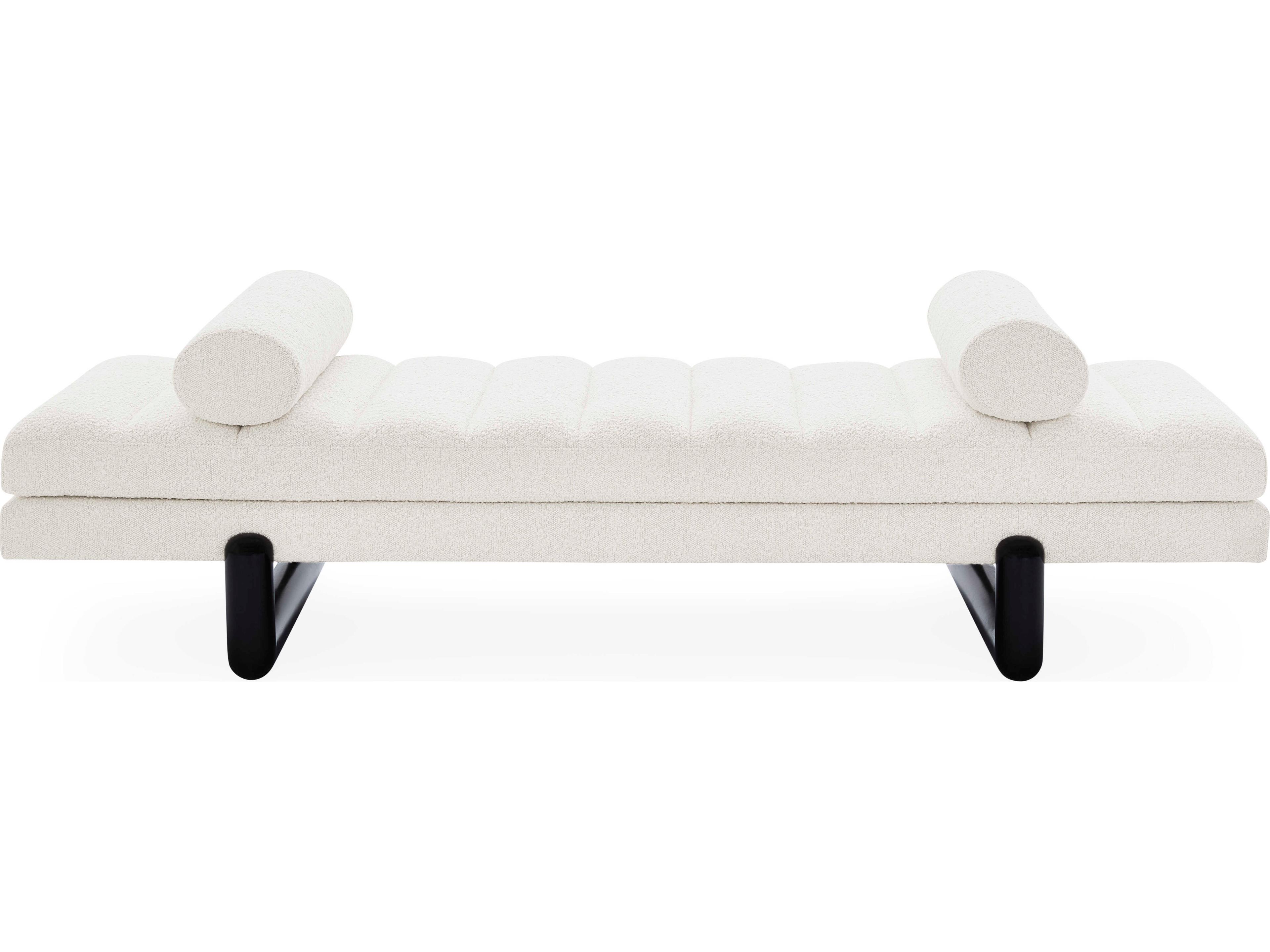 Jonathan Adler Aspen Black Olympus Ivory White Upholstered Twin Daybed Bed