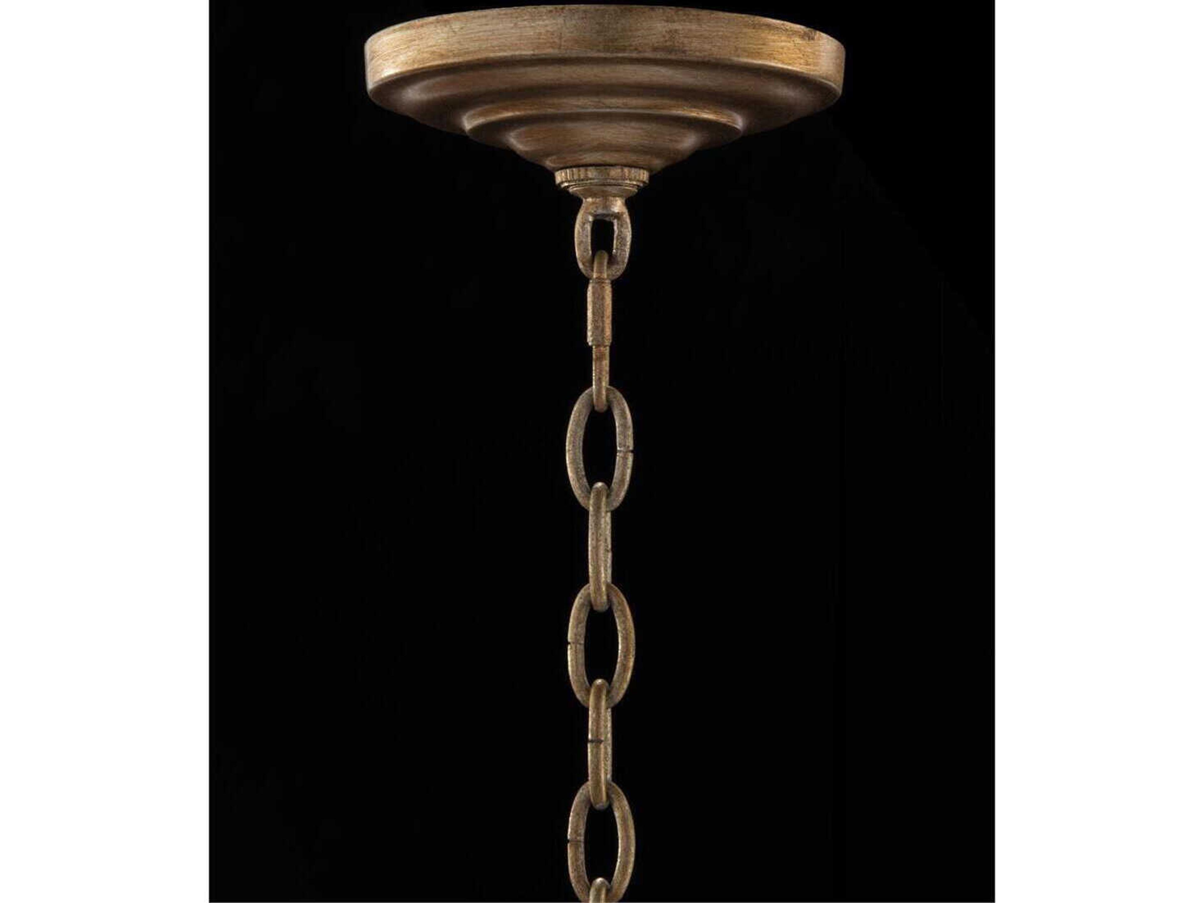 John Richard Mark McDowell Marquis 6-Light Antique Silver Leaf Crystal Candelabra Chandelier