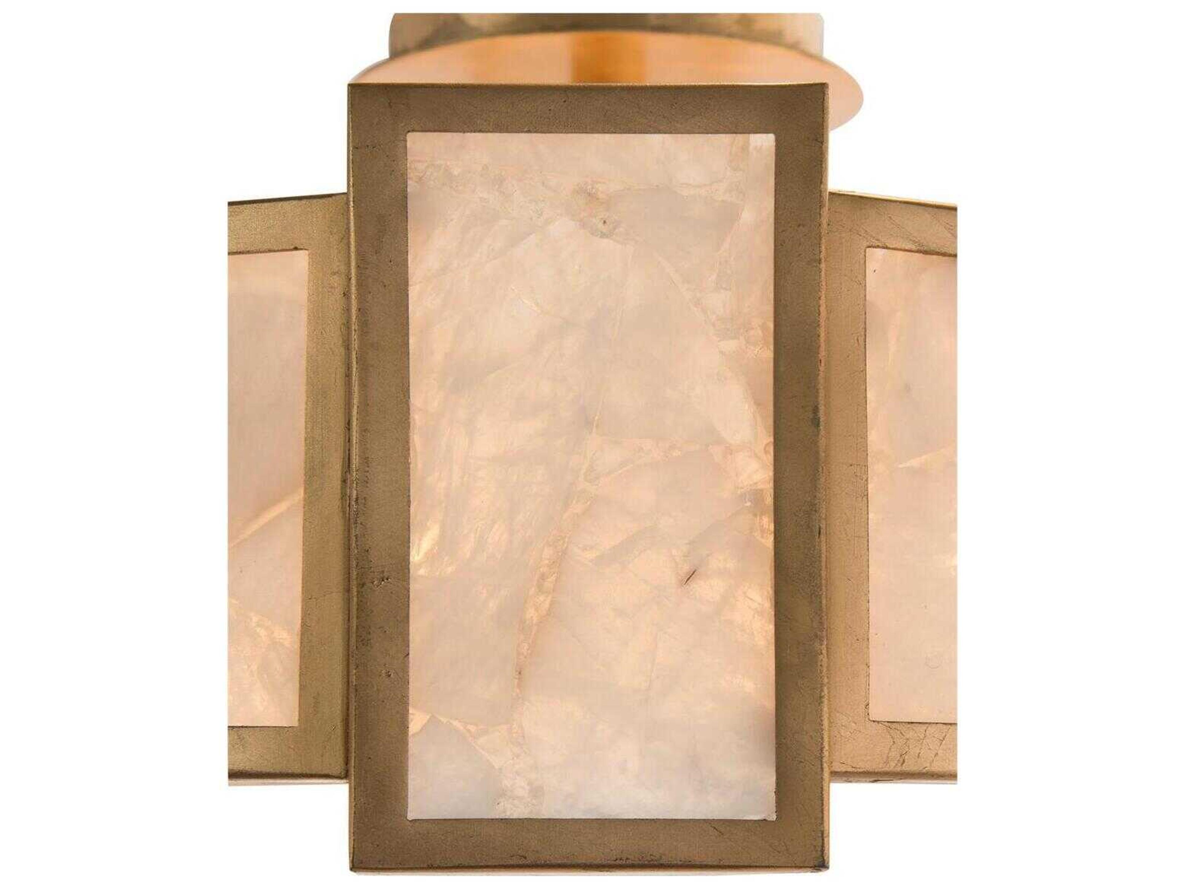 John Richard Mark McDowell Calcite 6-Light Gold Crystal Semi Flush Mount