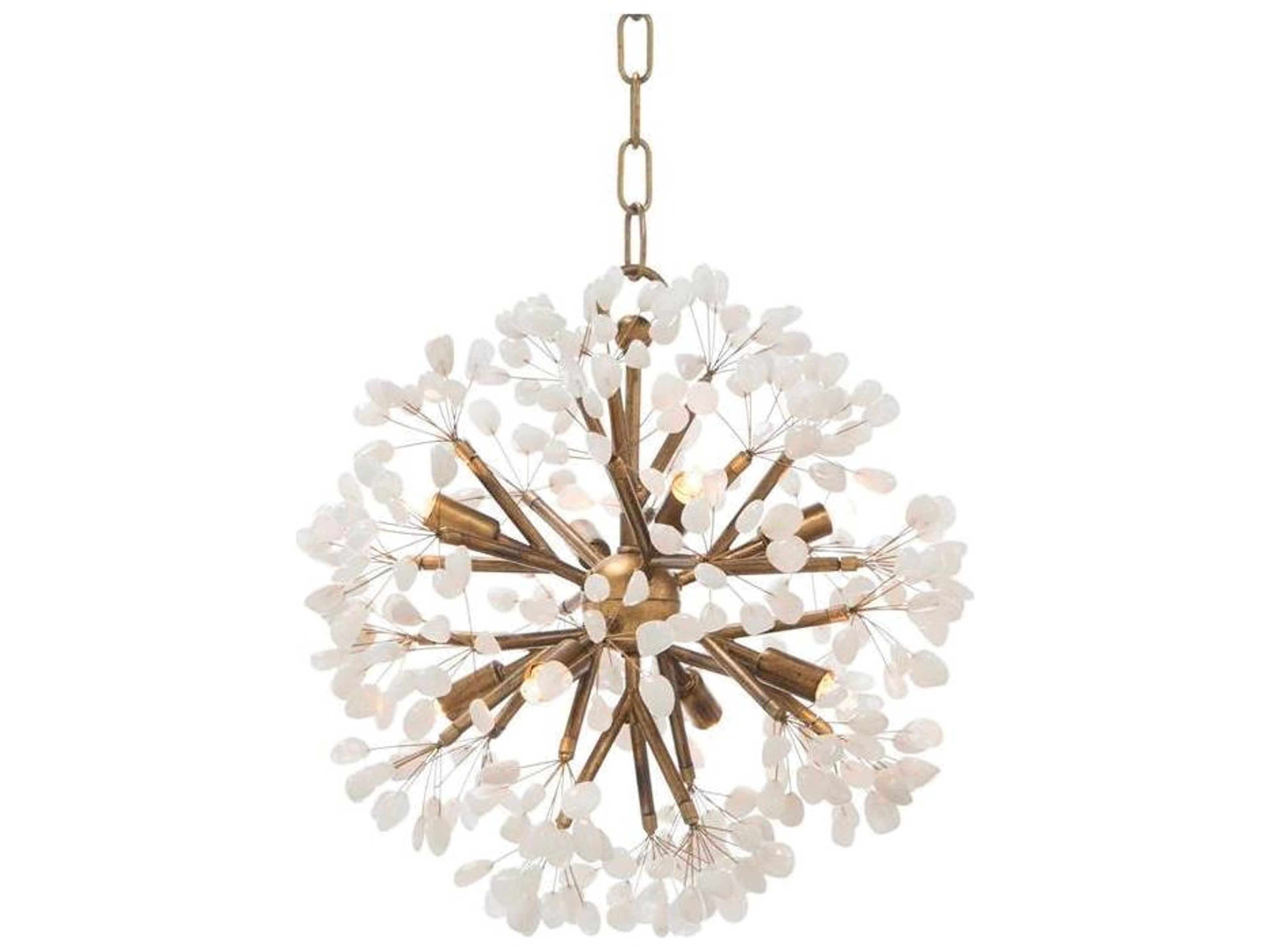 Ceres 8-Light Gold Leaf Sputnik Pendant