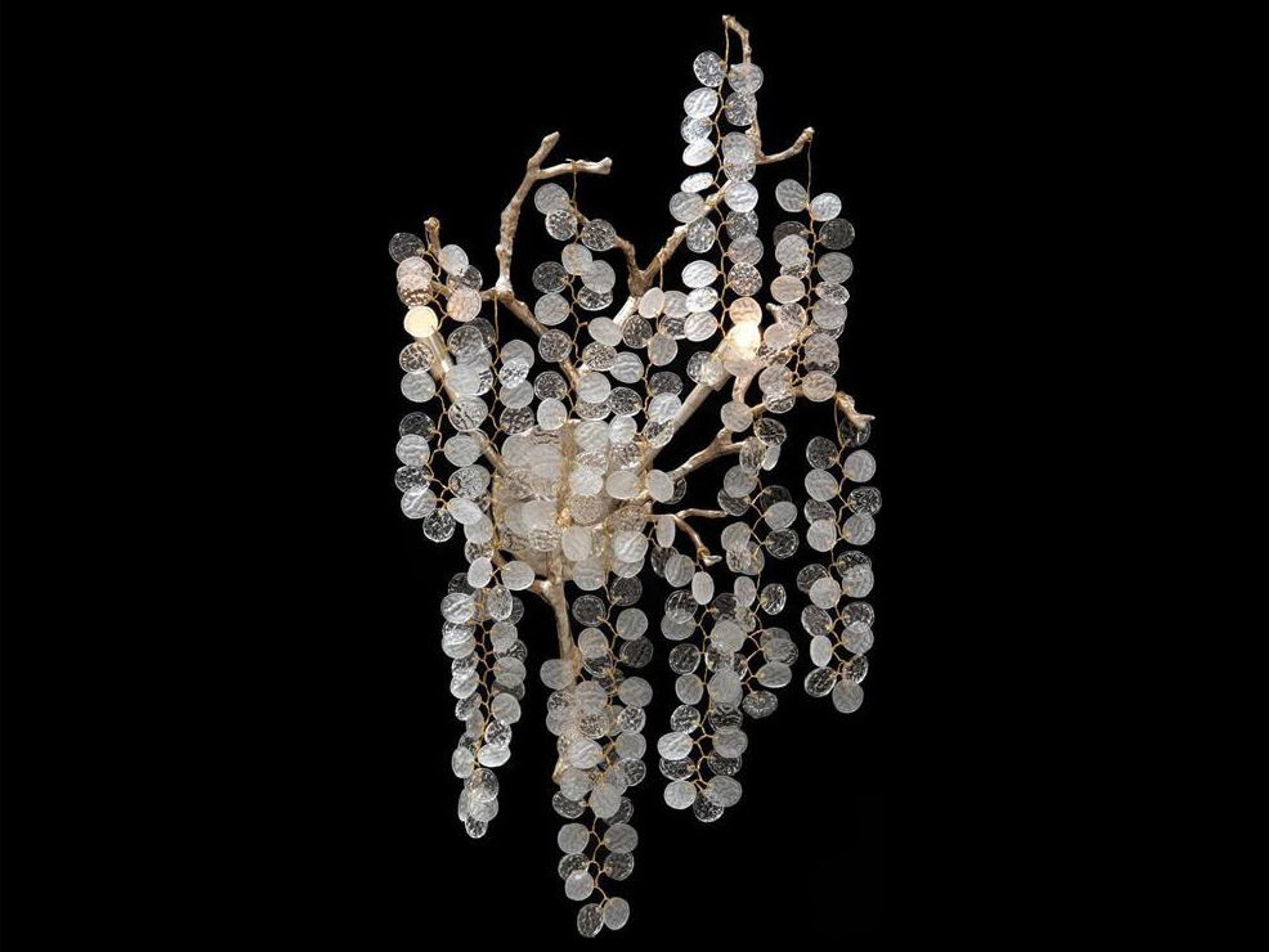 John Richard Shiro-Noda 2-Light Champagne Silver Wall Sconce