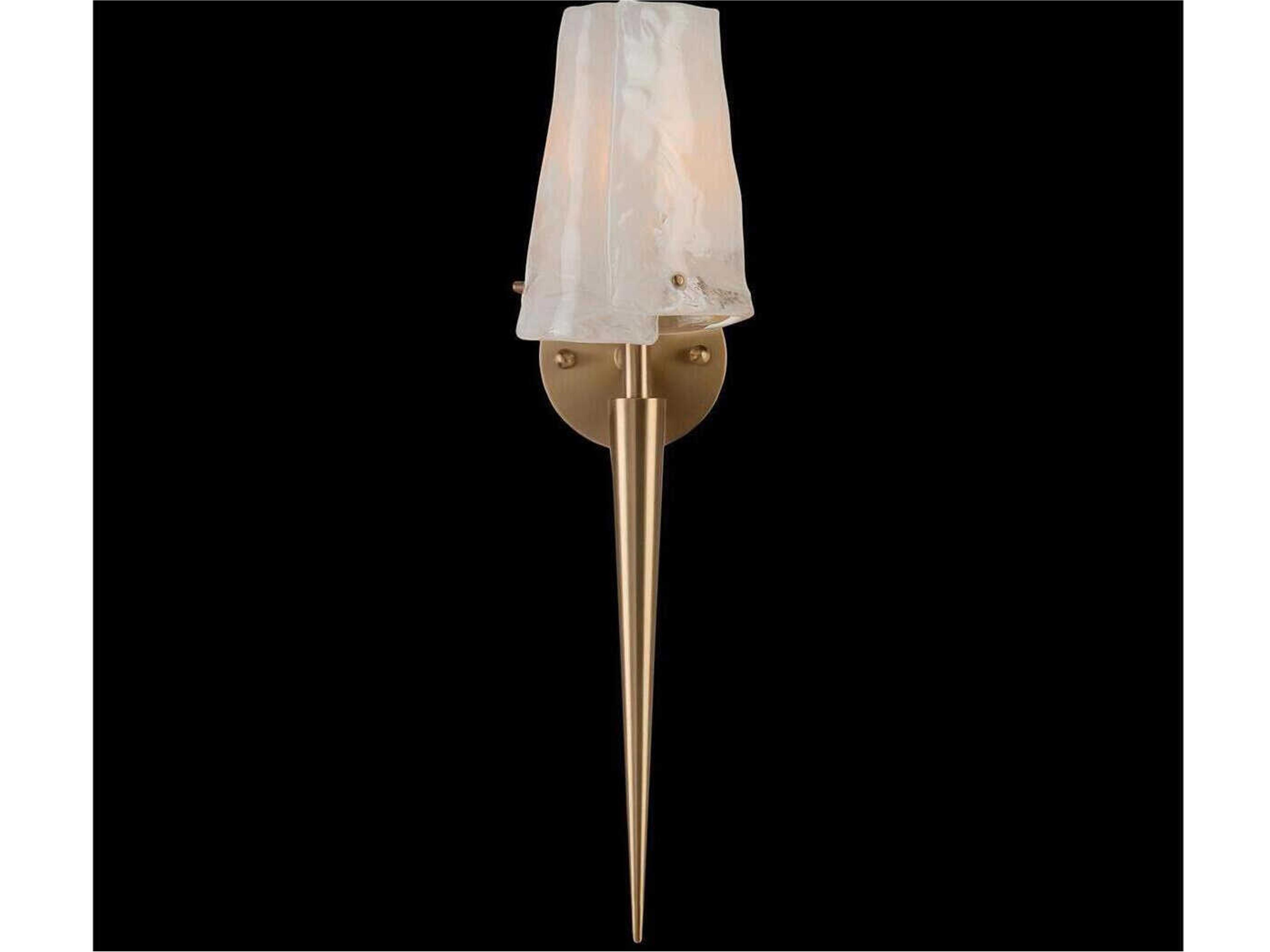 John Richard Katherine Cole Torch 1-Light Coffee Bronze Glass Wall Sconce