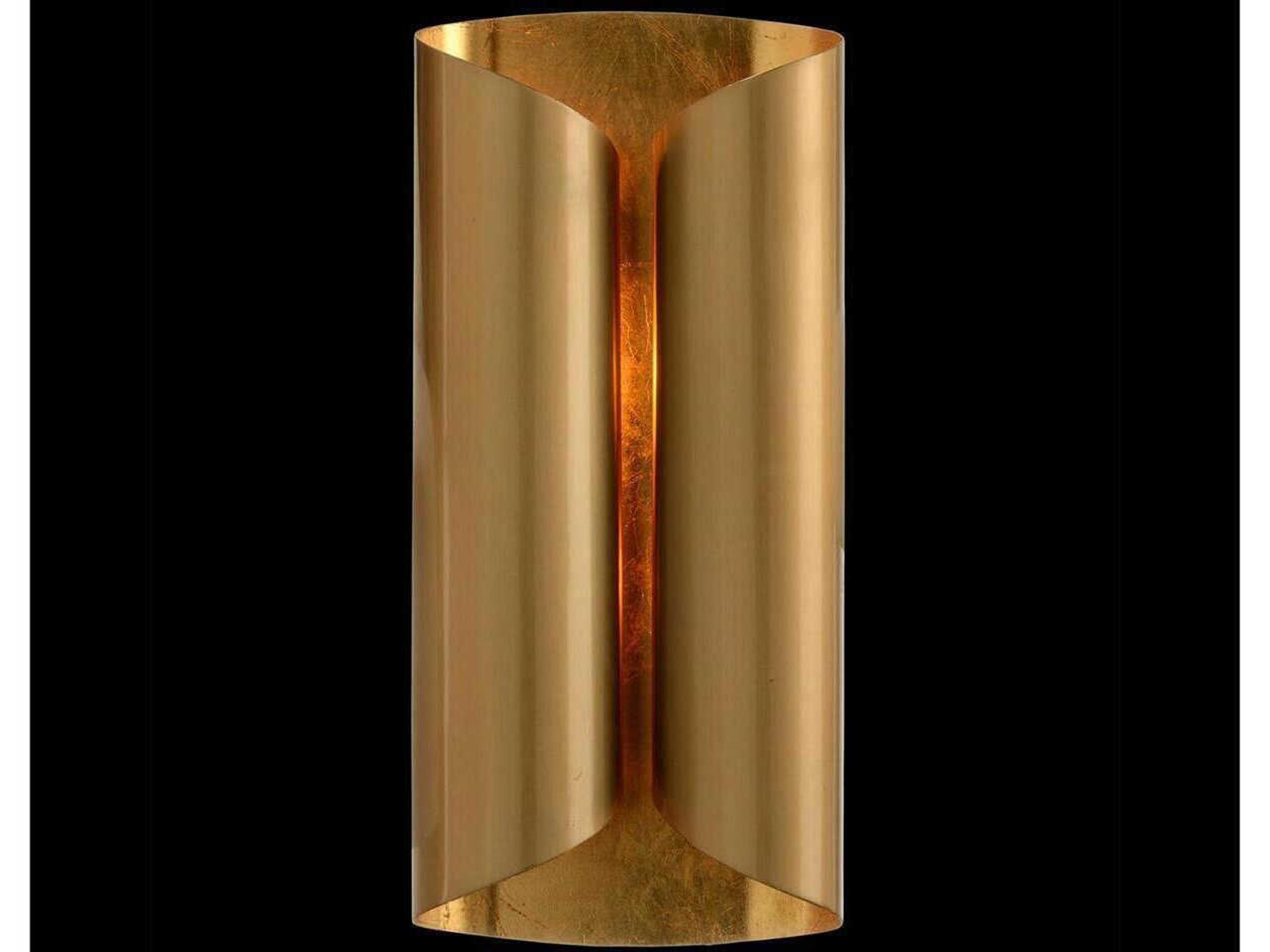Mark McDowell Curled 2-Light Gold Leaf Wall Sconce