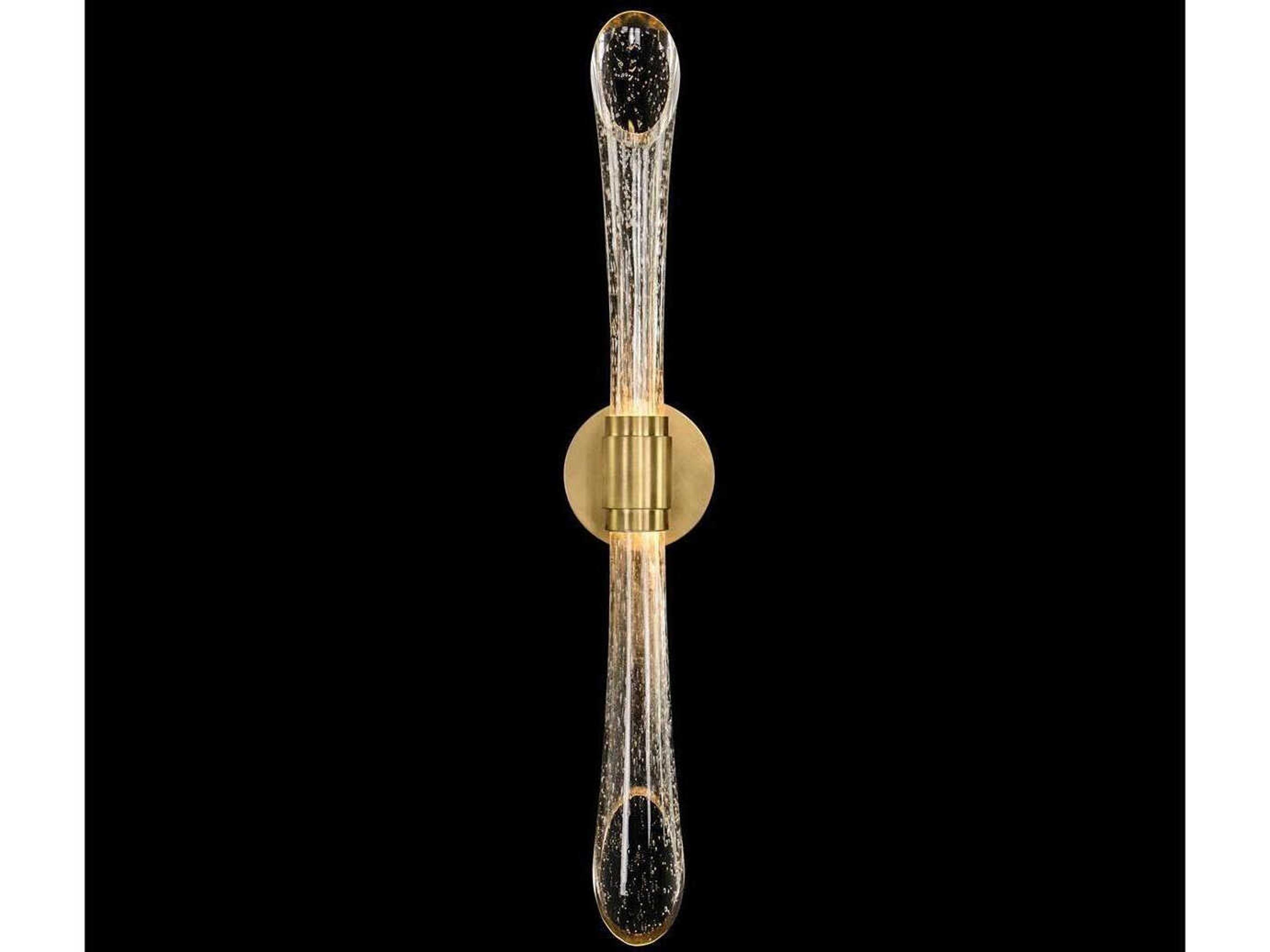 John Richard Rhapsody Brass Glass Wall Sconce