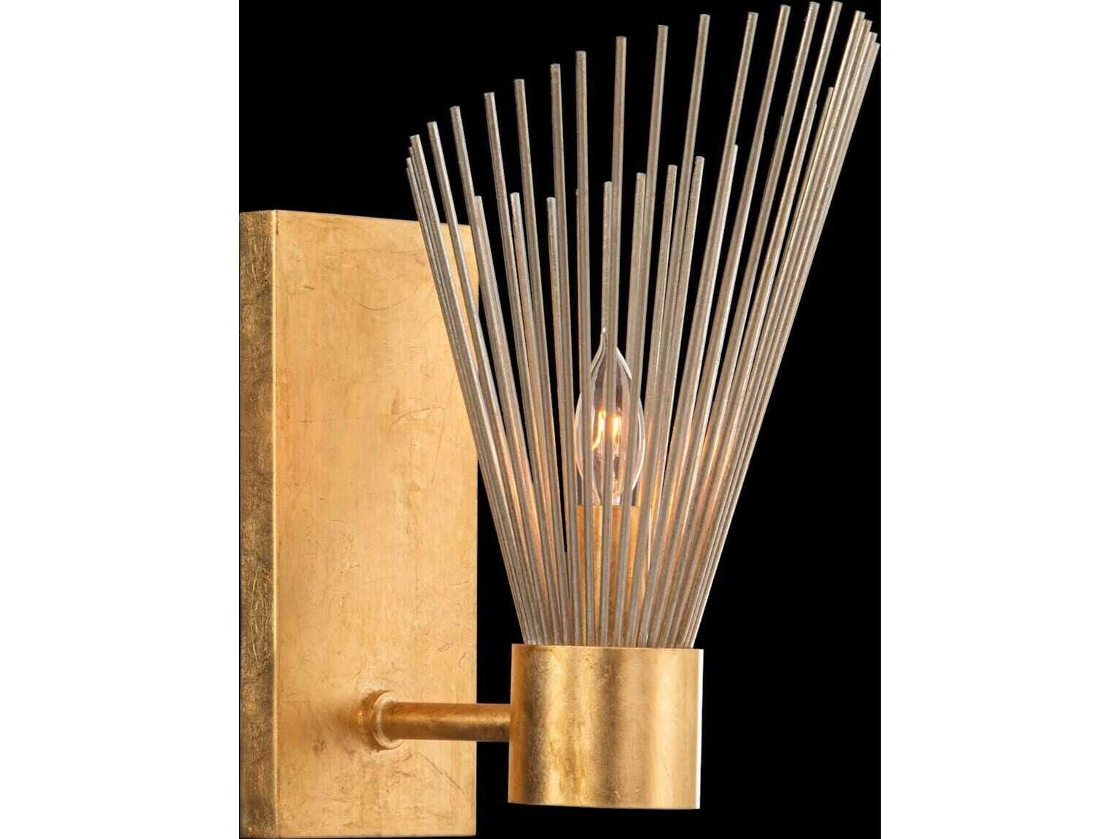 Bonheur 1-Light Gold Leaf Wall Sconce