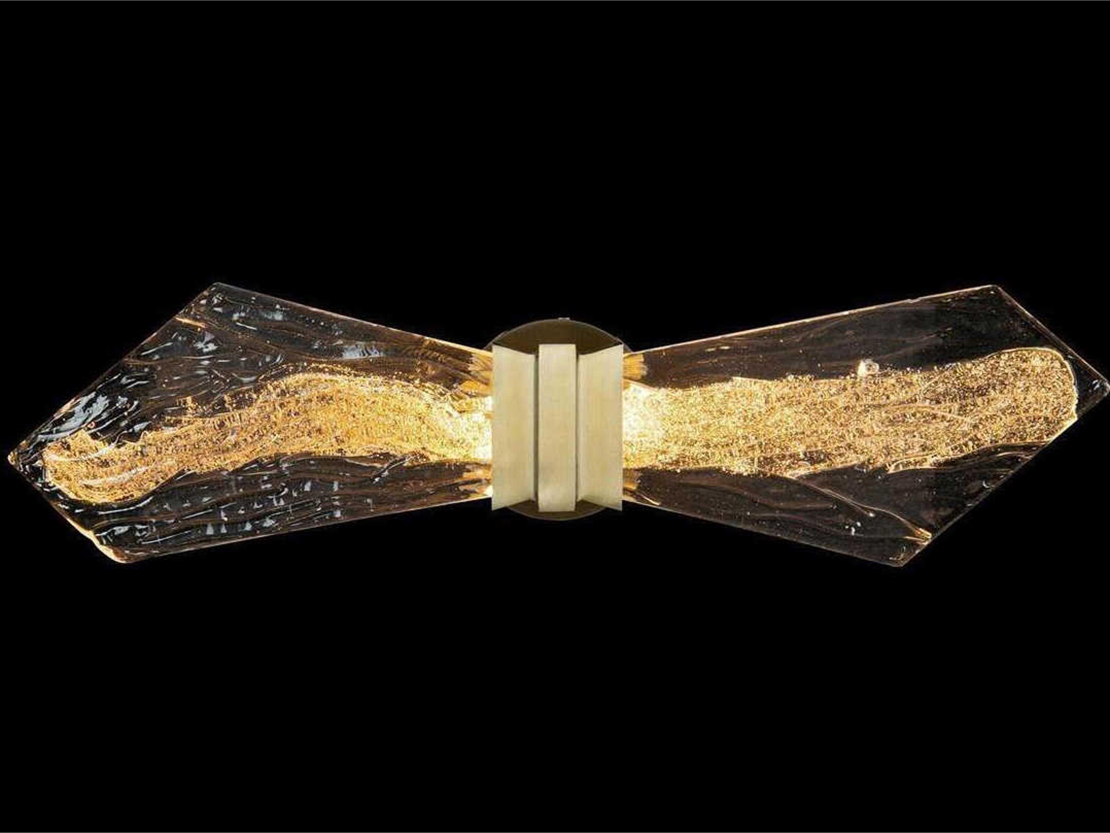 Lux 2-Light Brass Wall Sconce