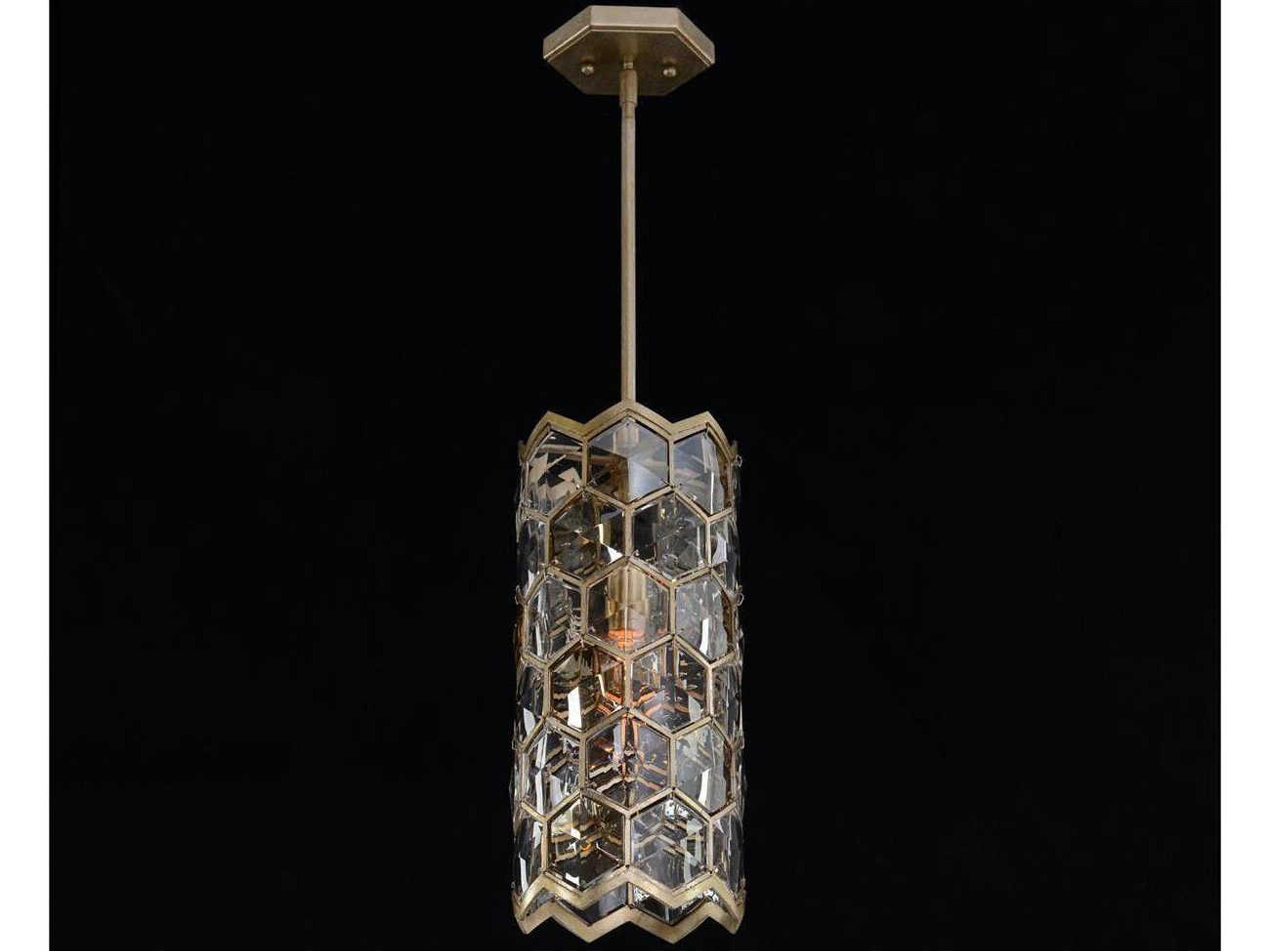 Array 2-Light Champagne Silver Cylinder Mini Pendant