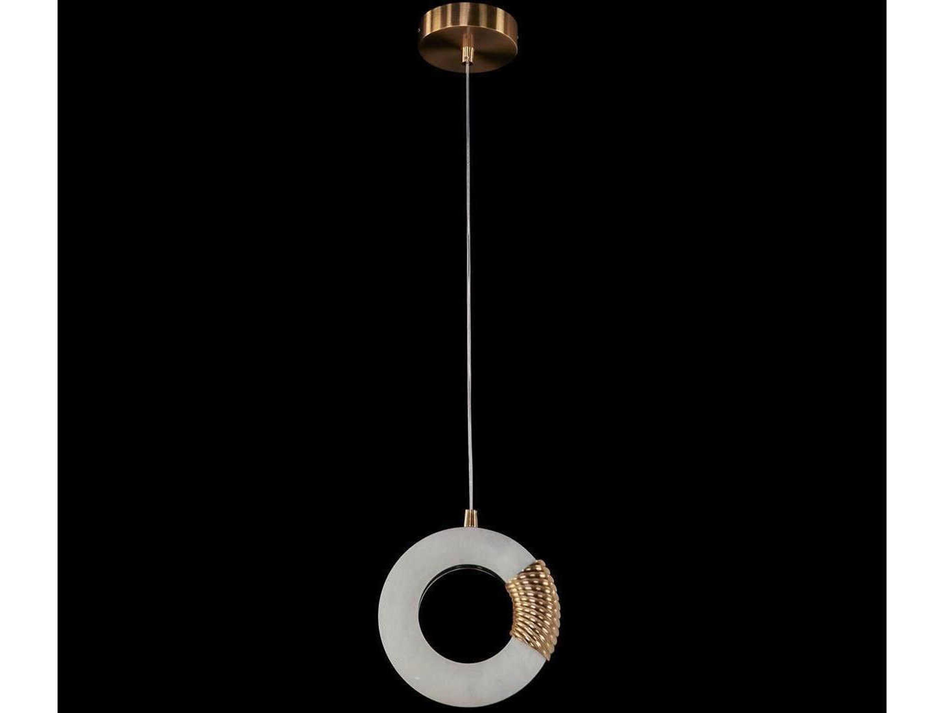 John Richard Bangela Antique Brass Round Mini Pendant